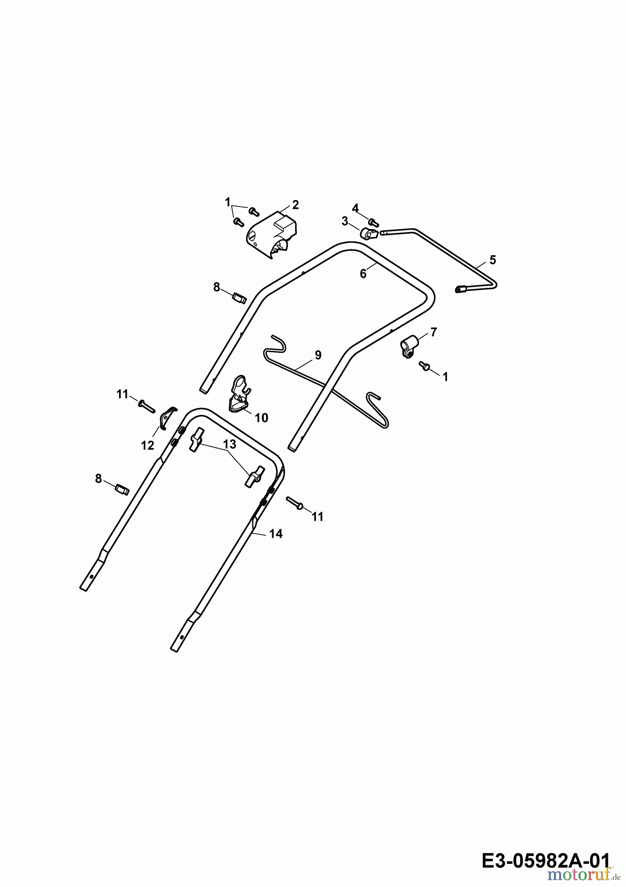  Wolf-Garten Electric mower Power Edition 40 E-1 4980000 Series E  (2010) Handle