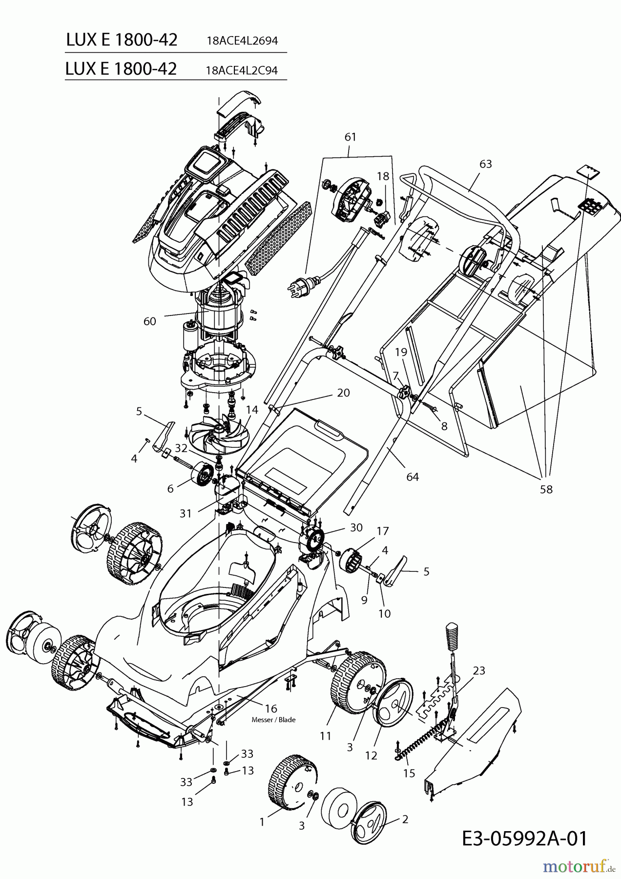  Lux Tools Electric mower E 1800-42 18ACE4L2C94  (2011) Basic machine