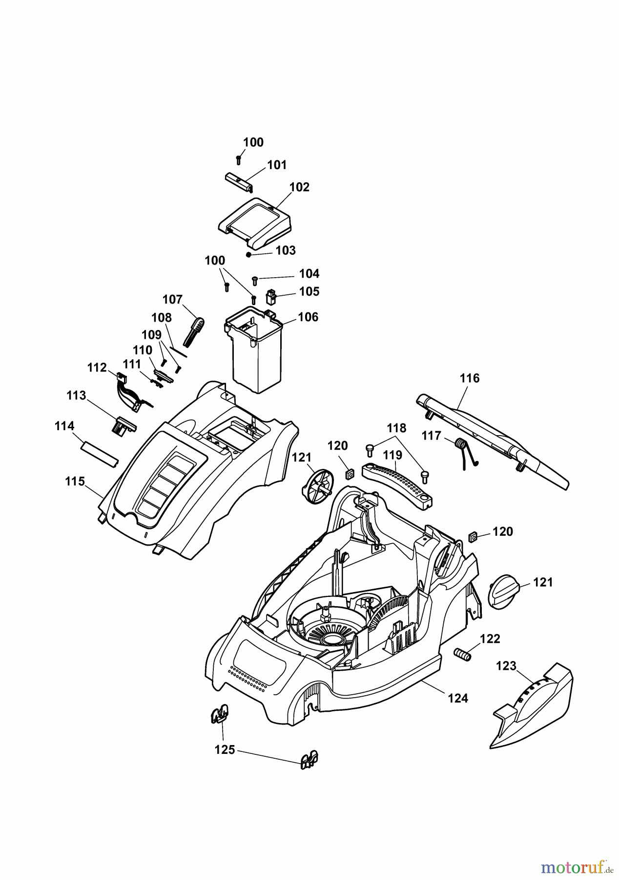  Yard-Man Battery mower YM 7213 BAT 18AWF3B-643  (2010) Deck housing