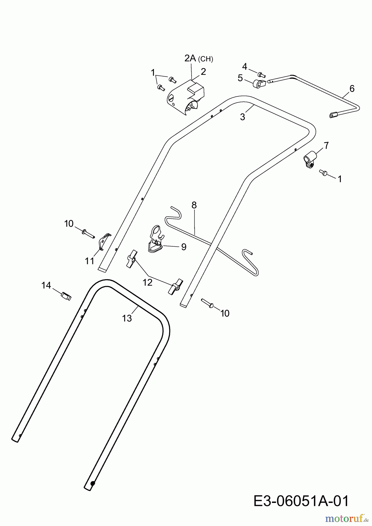  Wolf-Garten Electric mower Expert 37 E 18AWG1H-650  (2012) Handle, Switch