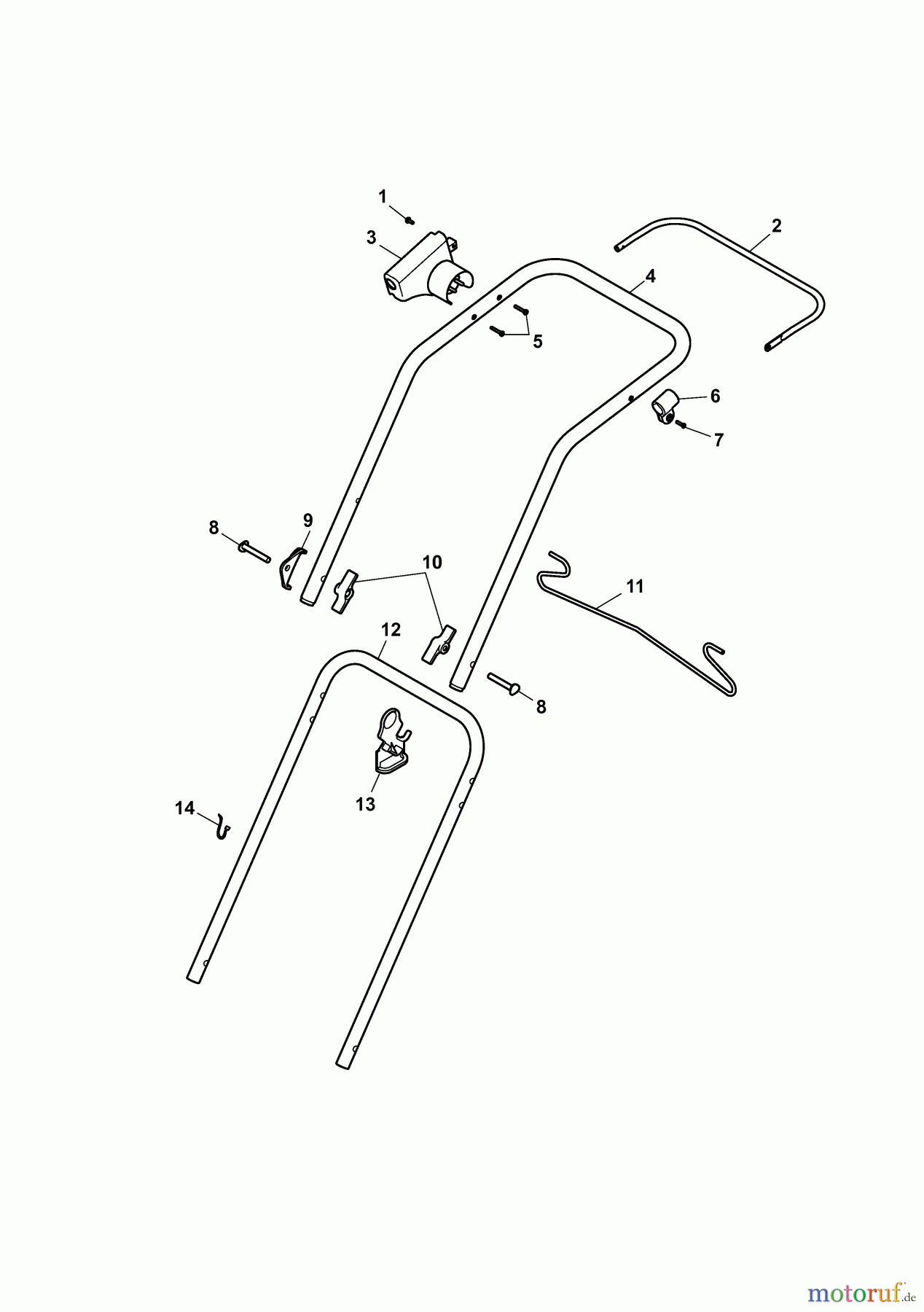  Wolf-Garten Electric mower Compact plus 37 E 4907000 Series F  (2010) Handle