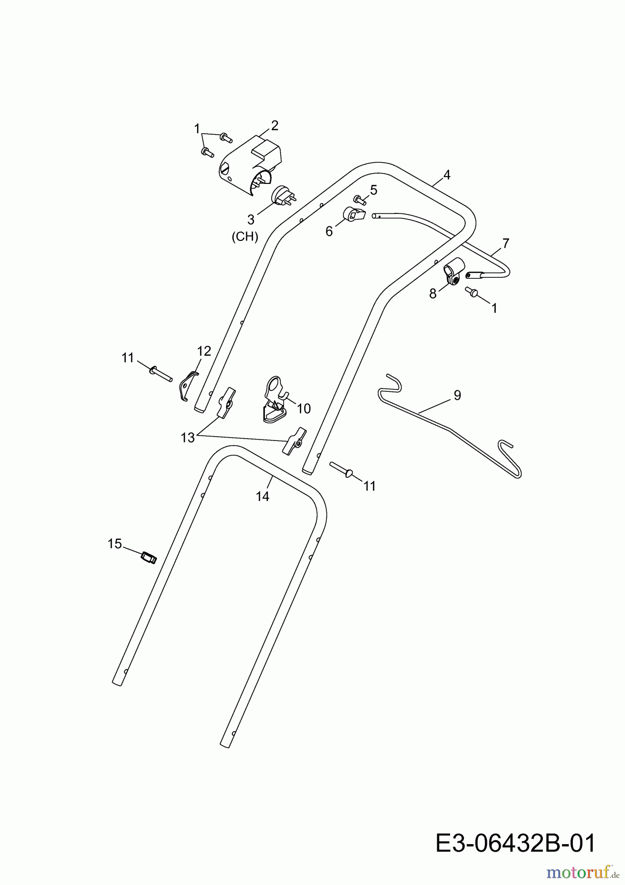  WOLF-Garten Expert Electric mower Expert 34 E 18AWF1S-650  (2013) Handle, Switch