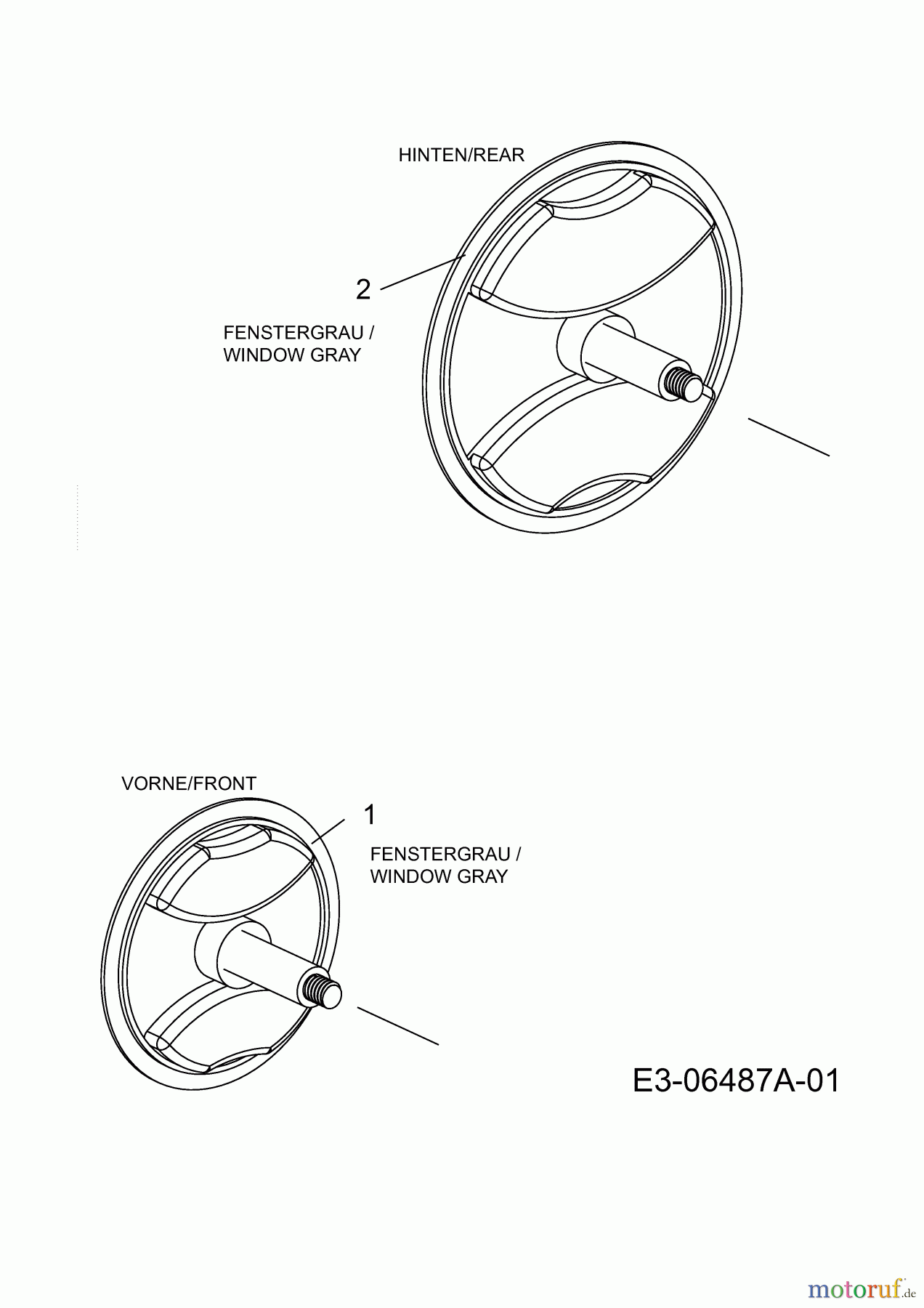  Central Park Electric mower CPE 932 18D-R0D-641  (2010) Hub caps