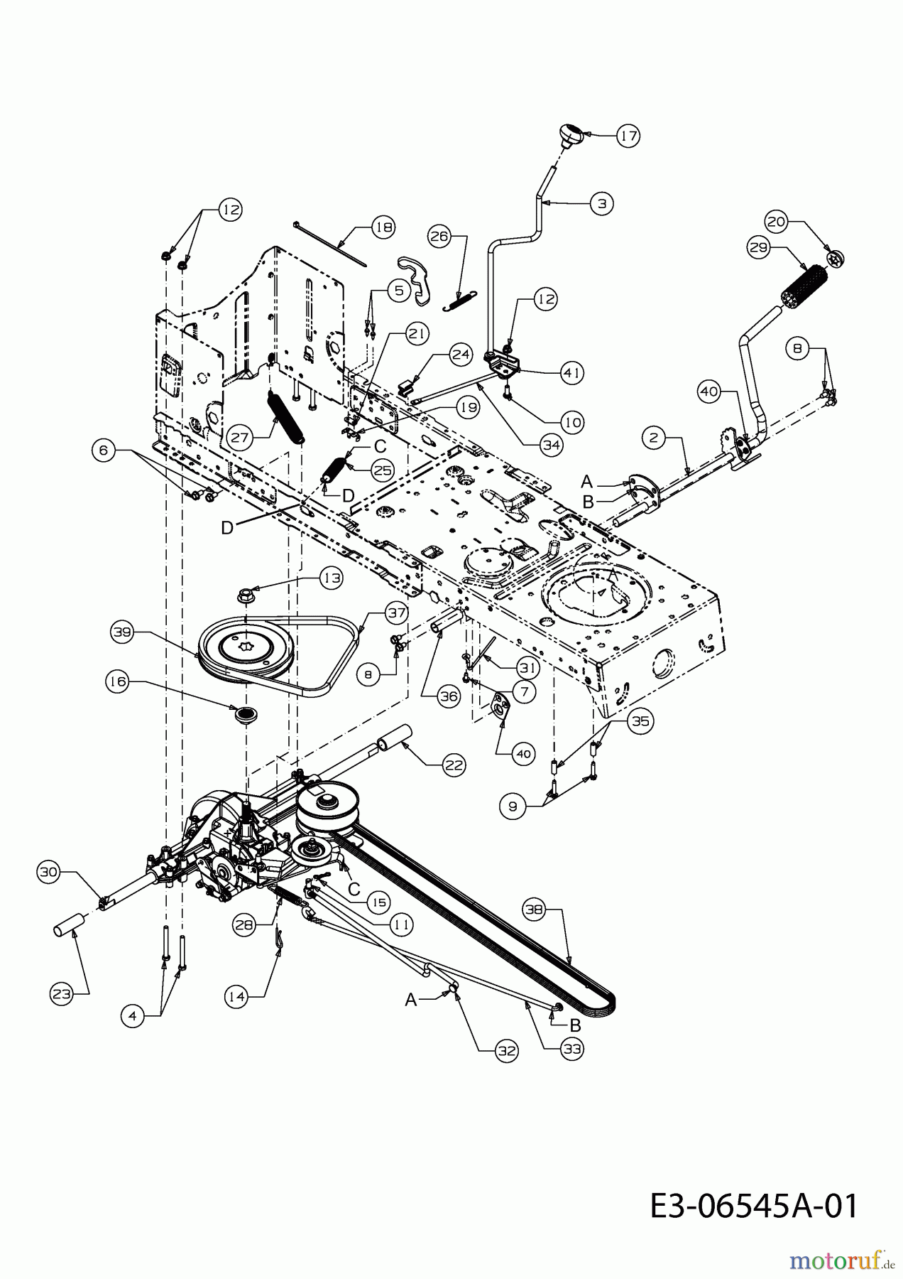  Craftsman Lawn tractors LT 2000 (Manufacturer MTD) 13AJ77SG699  (2011) Drive system