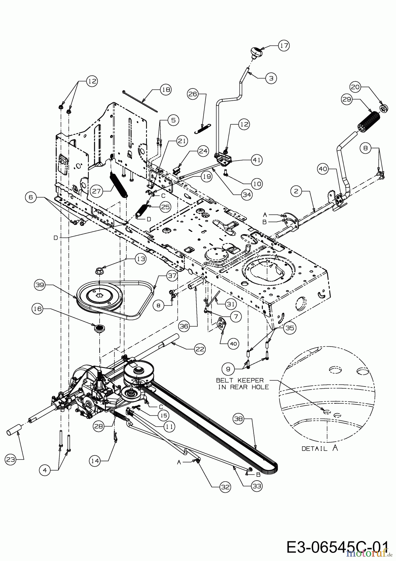  Staub Lawn tractors SAEL 97/13 T 13BH77KF632  (2013) Drive system