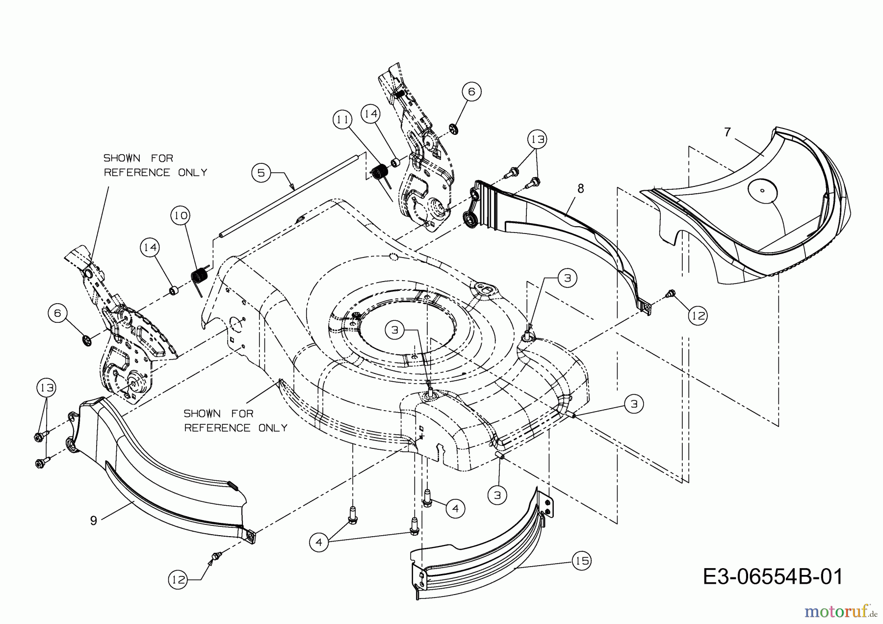  Sterwins Petrol mower self propelled 460 BTC 12C-J64H638  (2013) Cover front axle