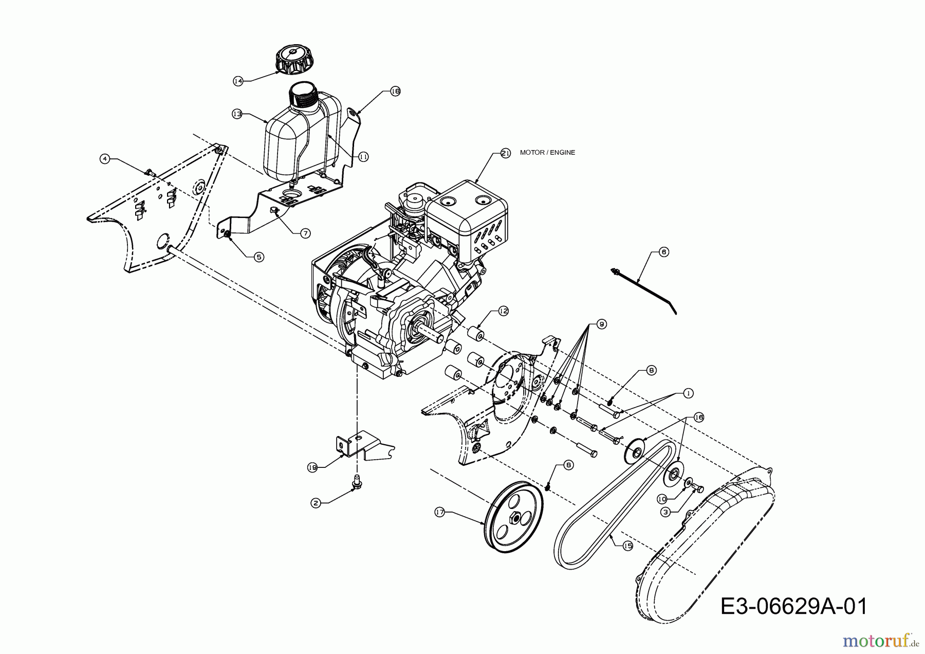  MTD Snow throwers M 53 31A-2M1A700  (2011) Belt, Engine