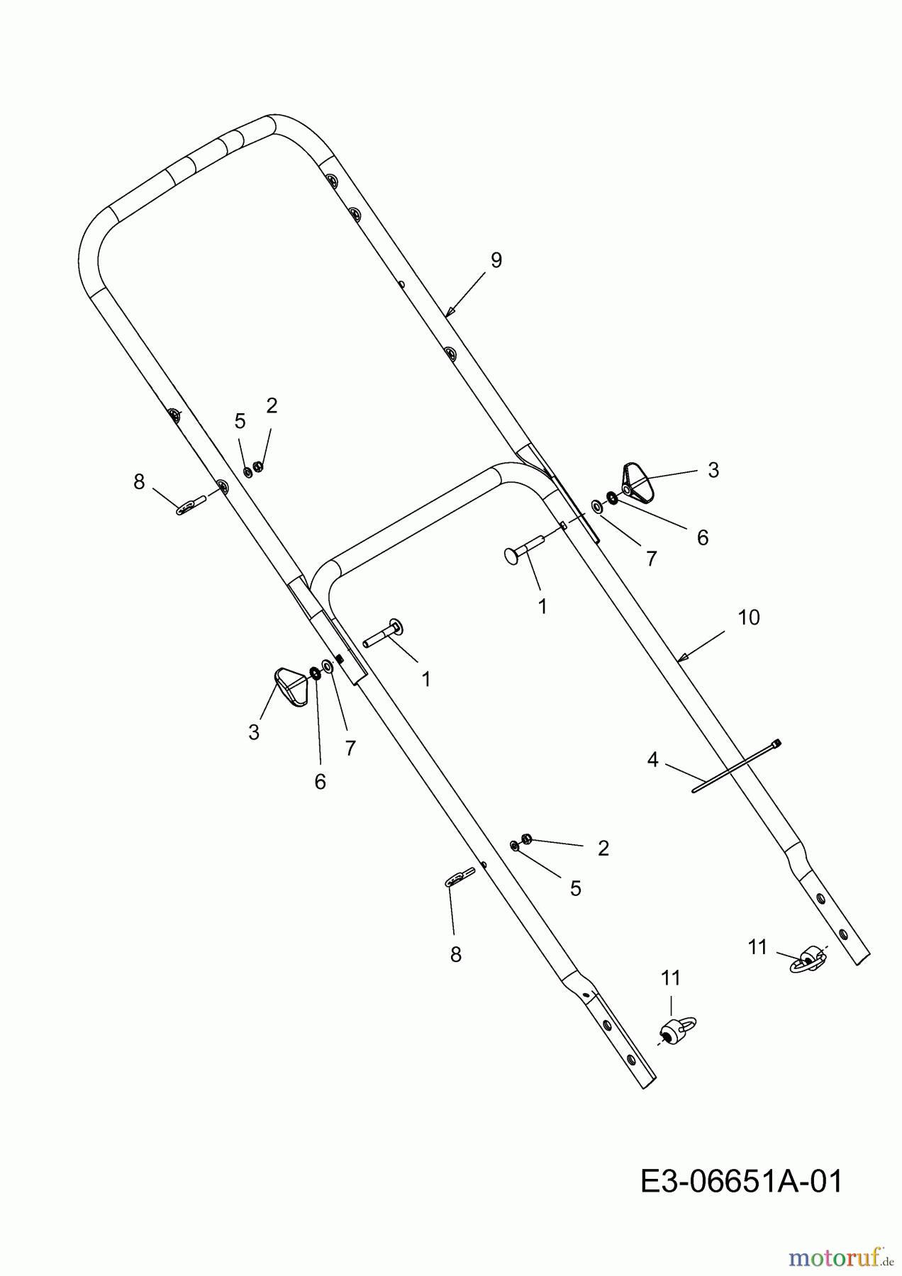  MTD untill 2011 Petrol mower 46 POHW 11C-J6JD600  (2011) Handles