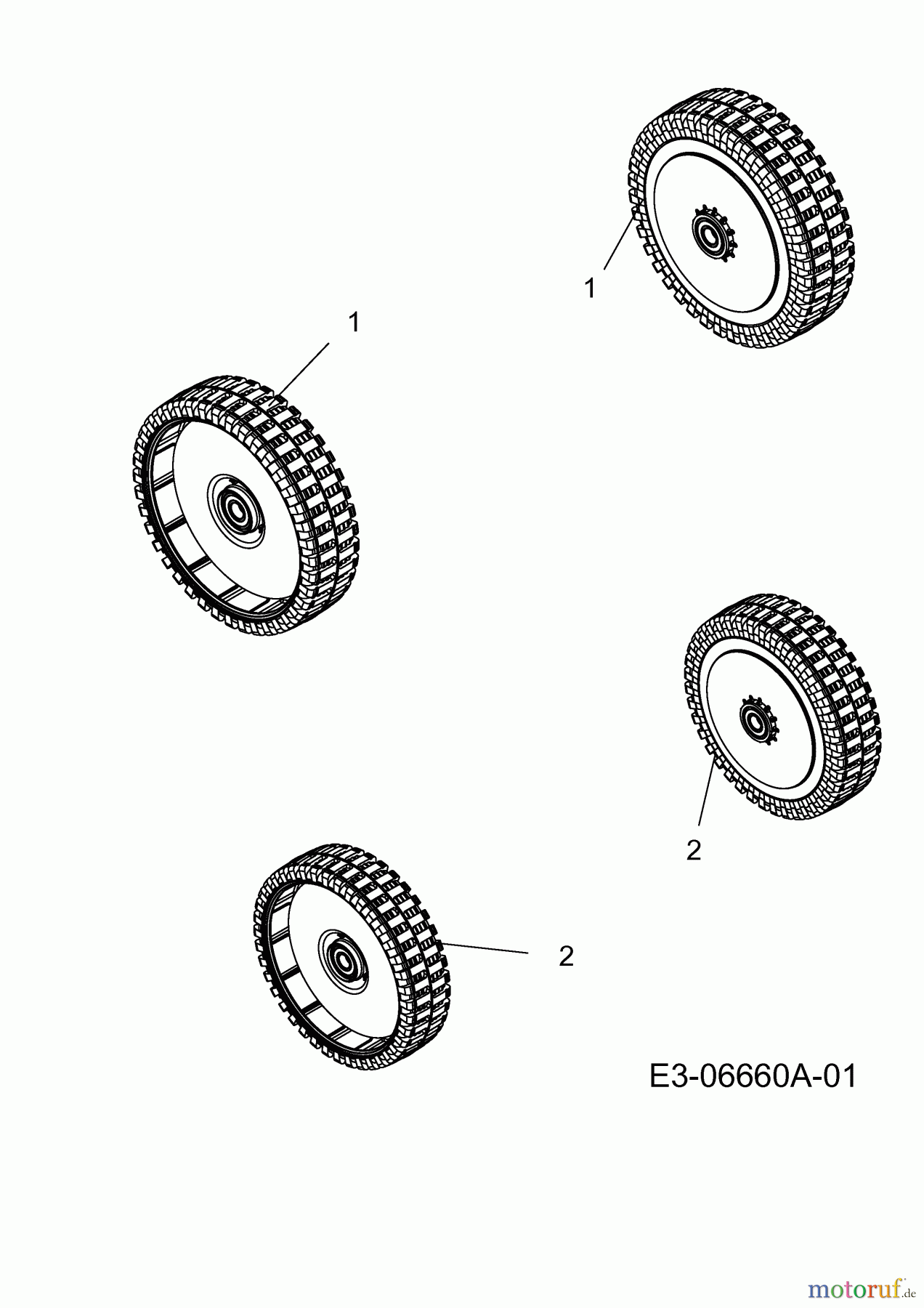  Cub Cadet Petrol mower CC 48 PO 11A-16JS603  (2012) Wheels