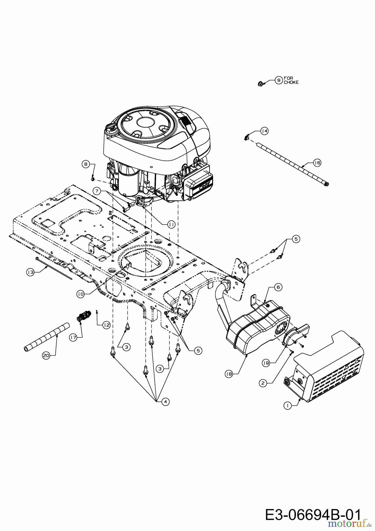  Gartenland Lawn tractors GL 13,5-92 H 13AH993E640  (2012) Engine accessories