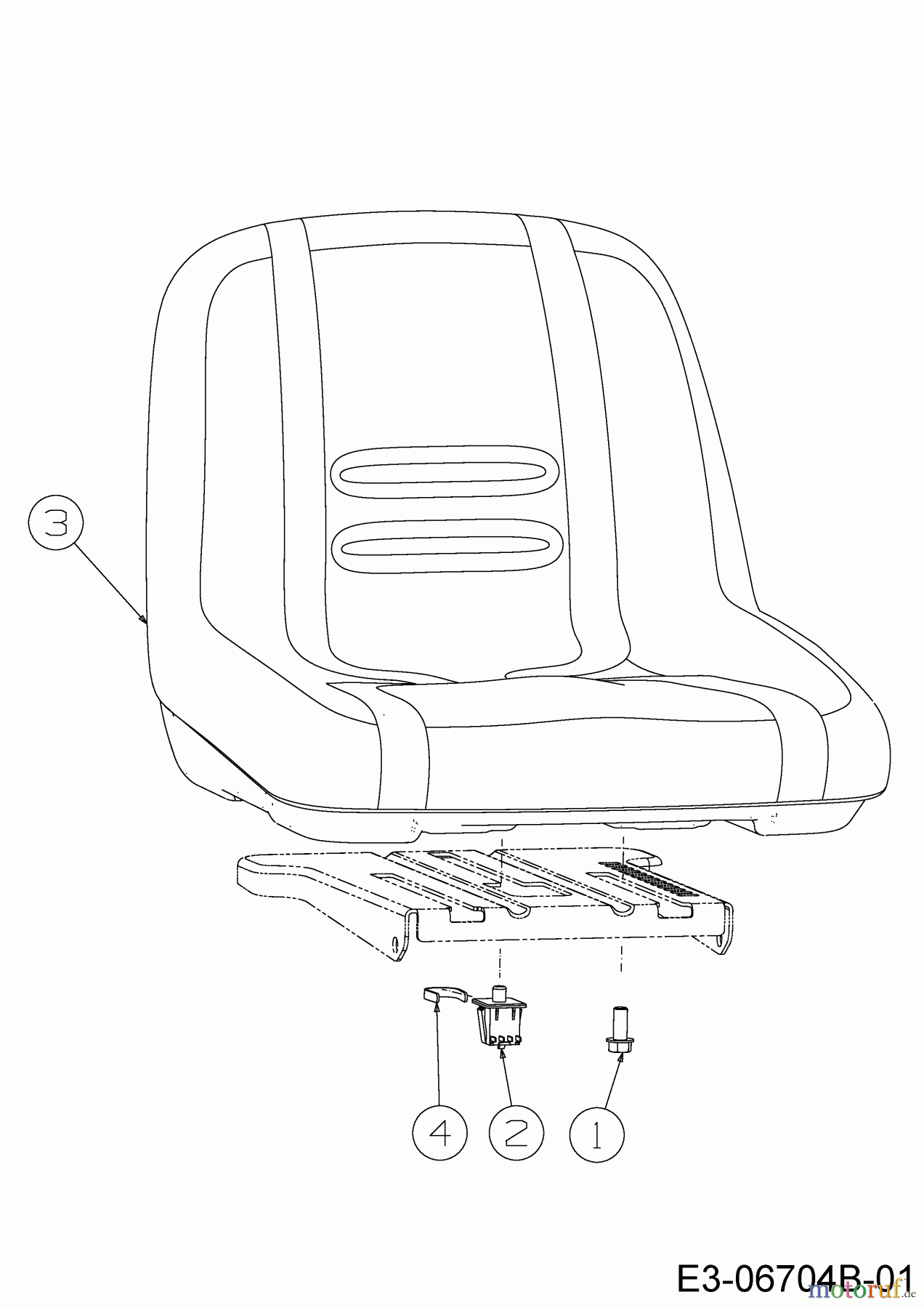  Cub Cadet Zero Turn XZ1 107 17CMCACS603  (2017) Seat
