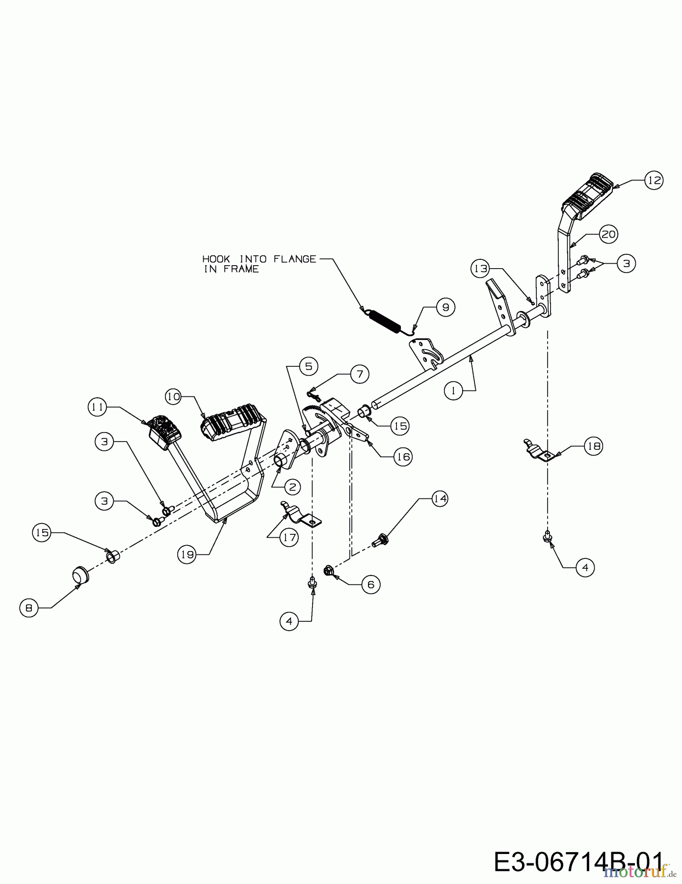  Cub Cadet Garden tractors CC 1224 KHP 14BI94AP603  (2012) Pedals