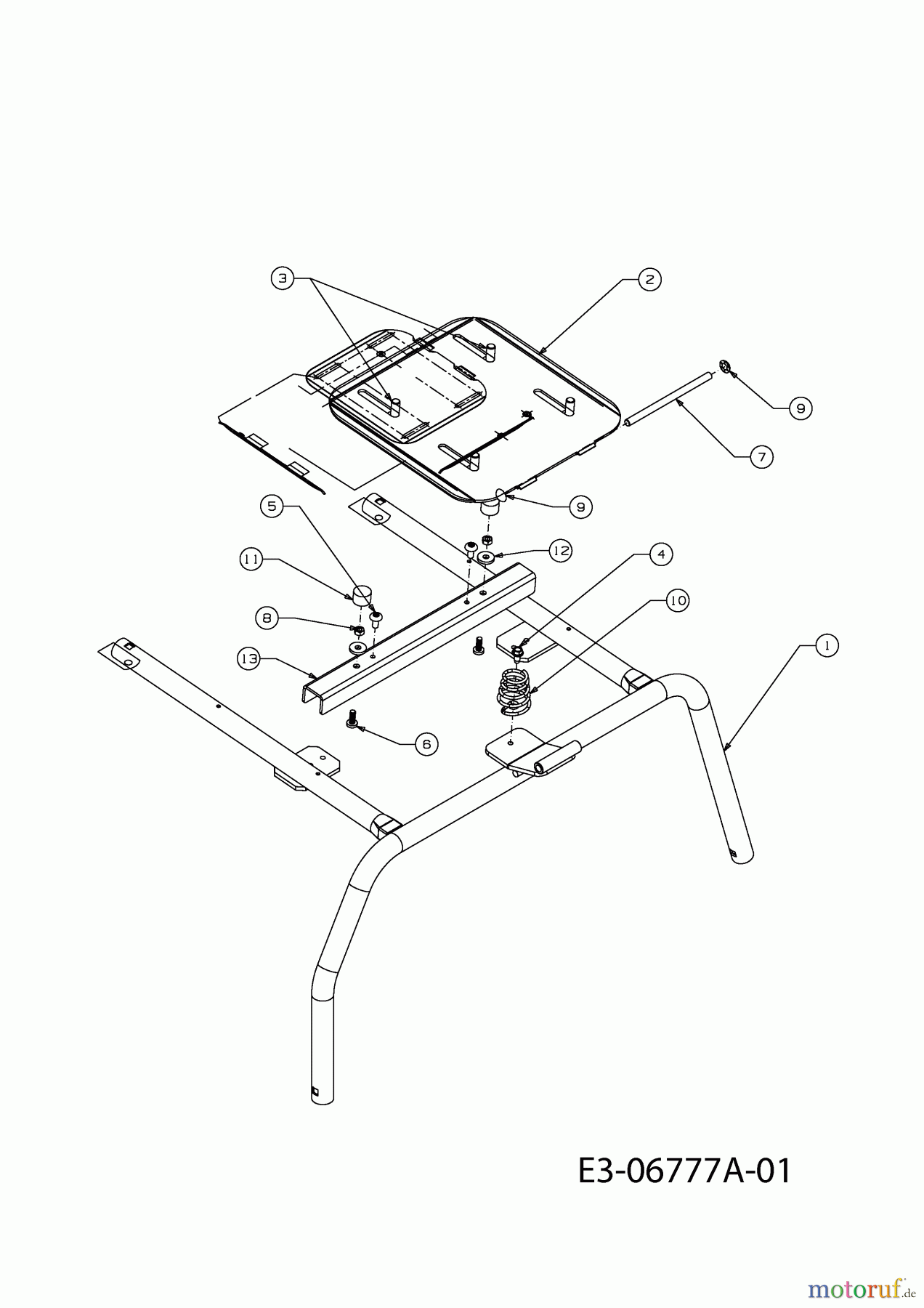  Marina Lawn tractors jolly 13C4054-613  (2011) Seat bracket