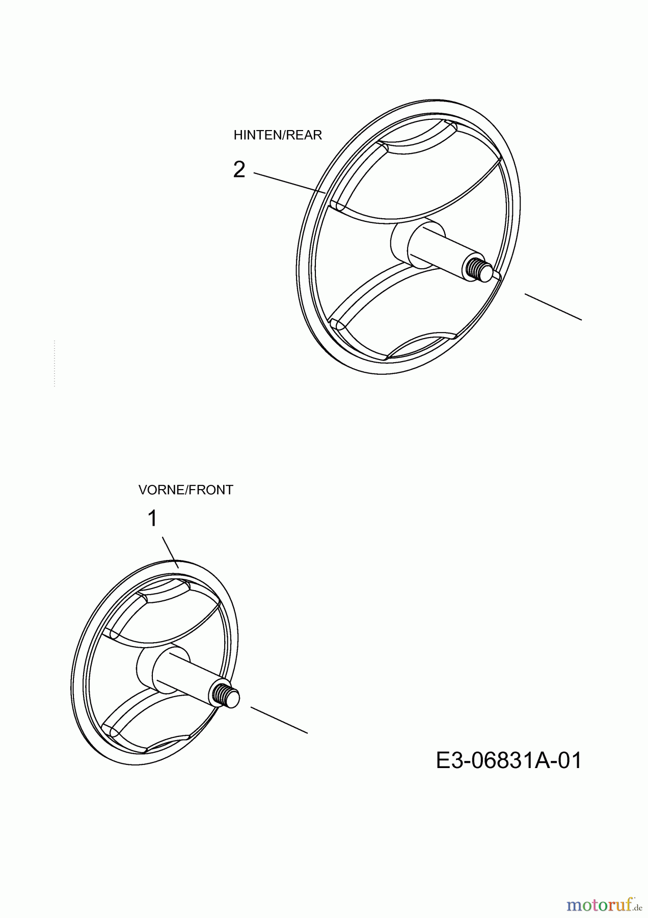  Raiffeisen-Markt Electric mower RE 32 18D-U1D-628  (2011) Hub caps