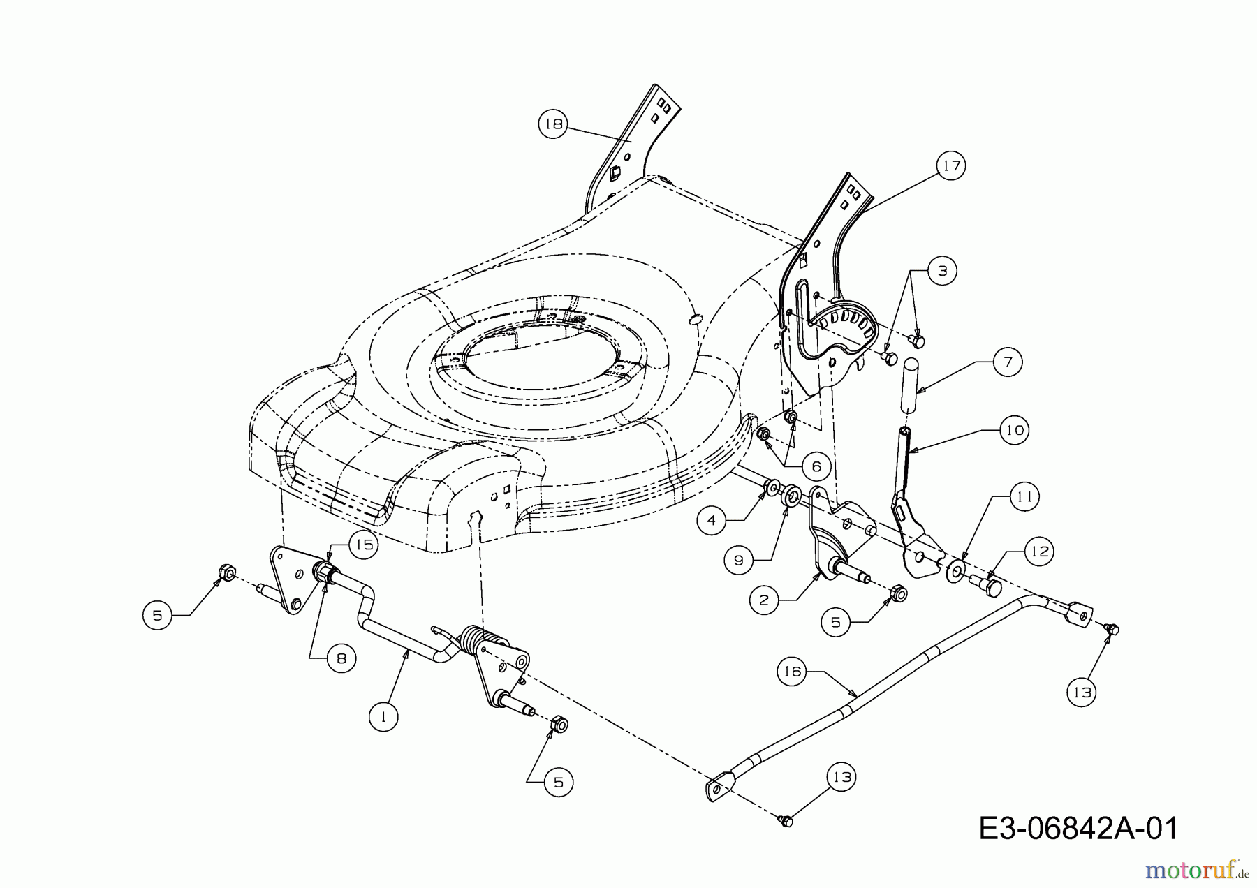  Raiffeisen-Markt Electric mower RE 46 18B-J4K-628  (2013) Cutting hight adjustment