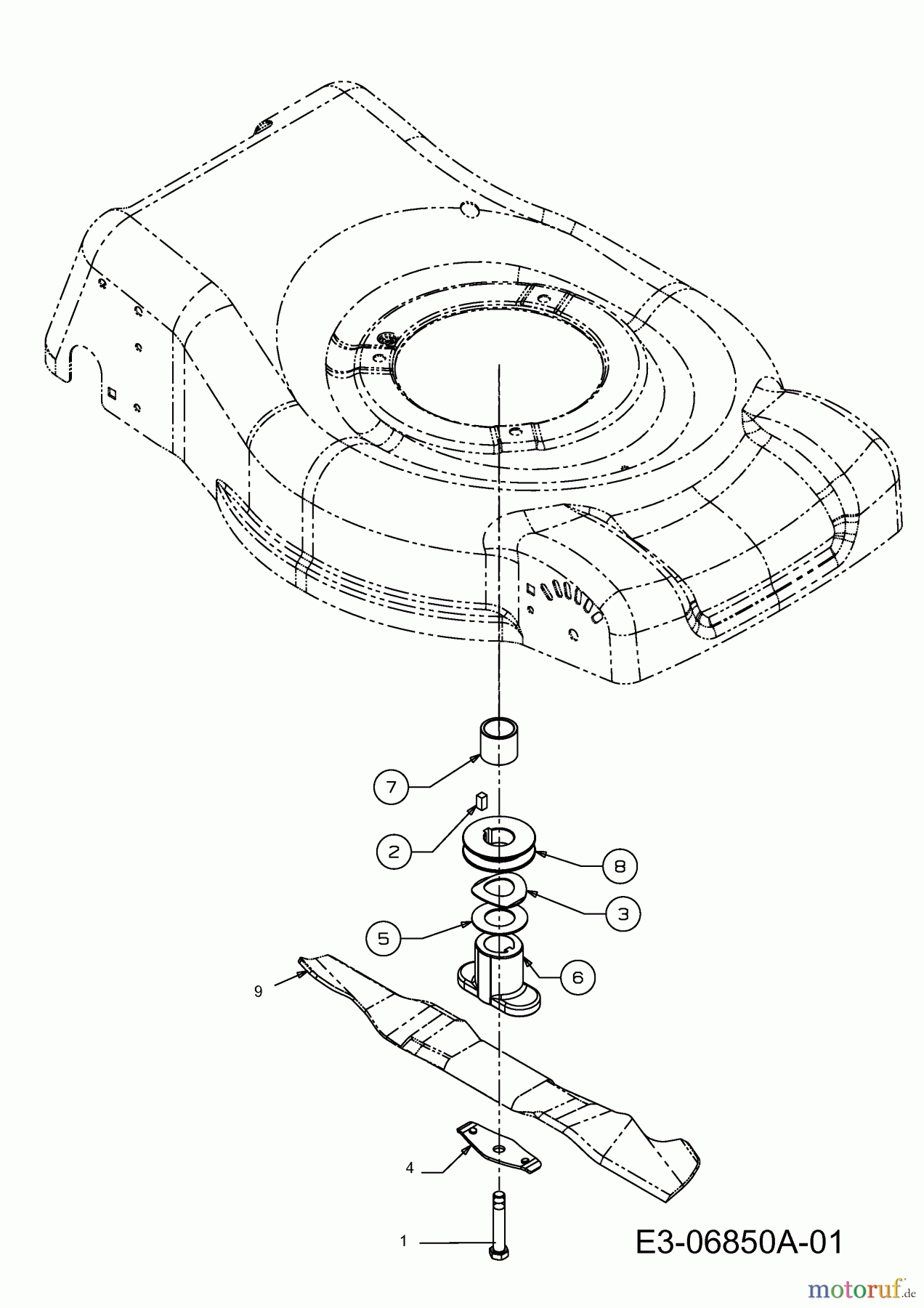  Mr.Gardener Petrol mower self propelled HWD 4546 TH 12C-J6AQ629  (2011) Blade