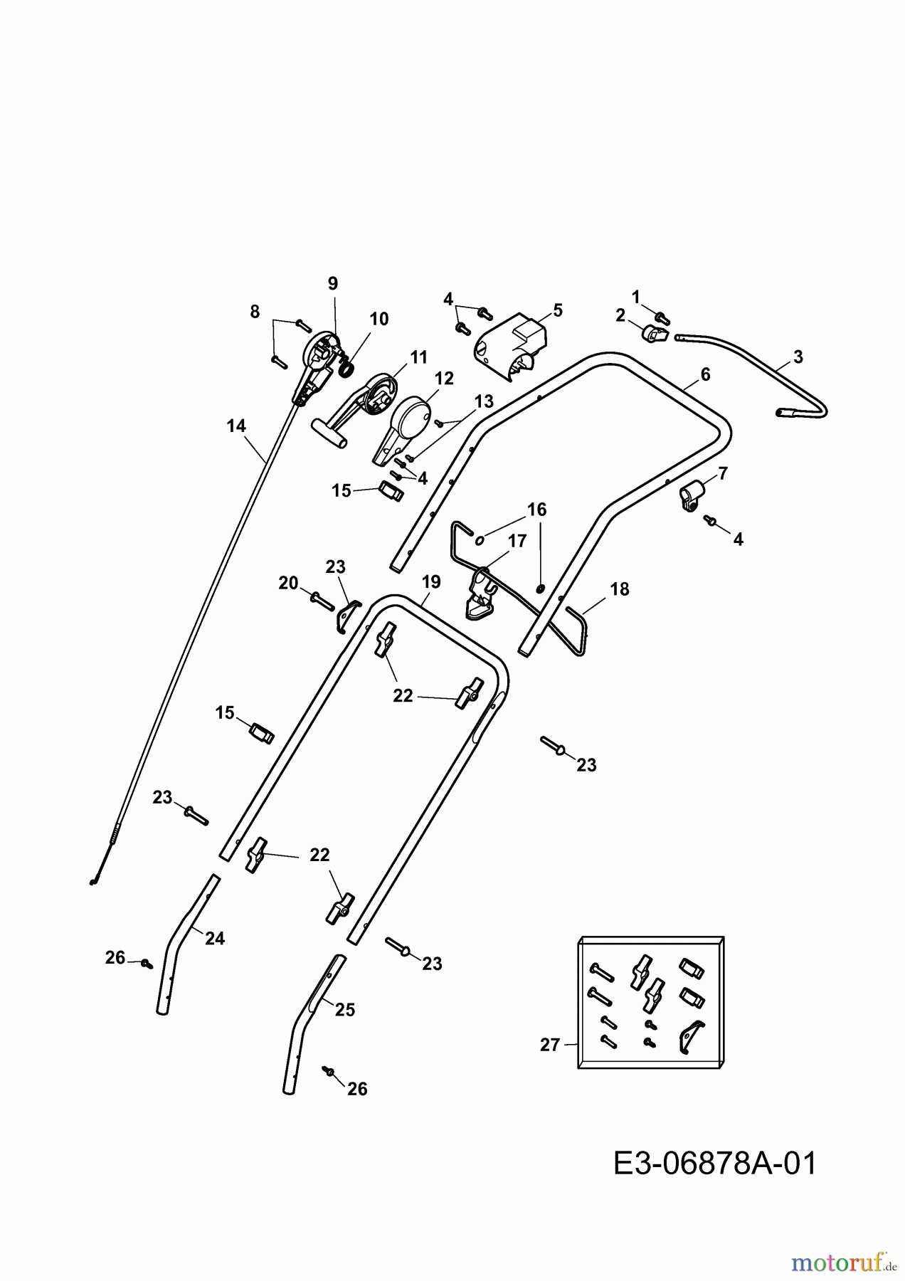  Wolf-Garten Electric verticutter UV 32 EV 3632683 Series J  (2010) Handle, Switch