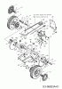 Petrol mower self propelled 875972BAV (2011) Listas de piezas de repuesto y dibujos Gearbox,  Engine pulley, Rear wheels