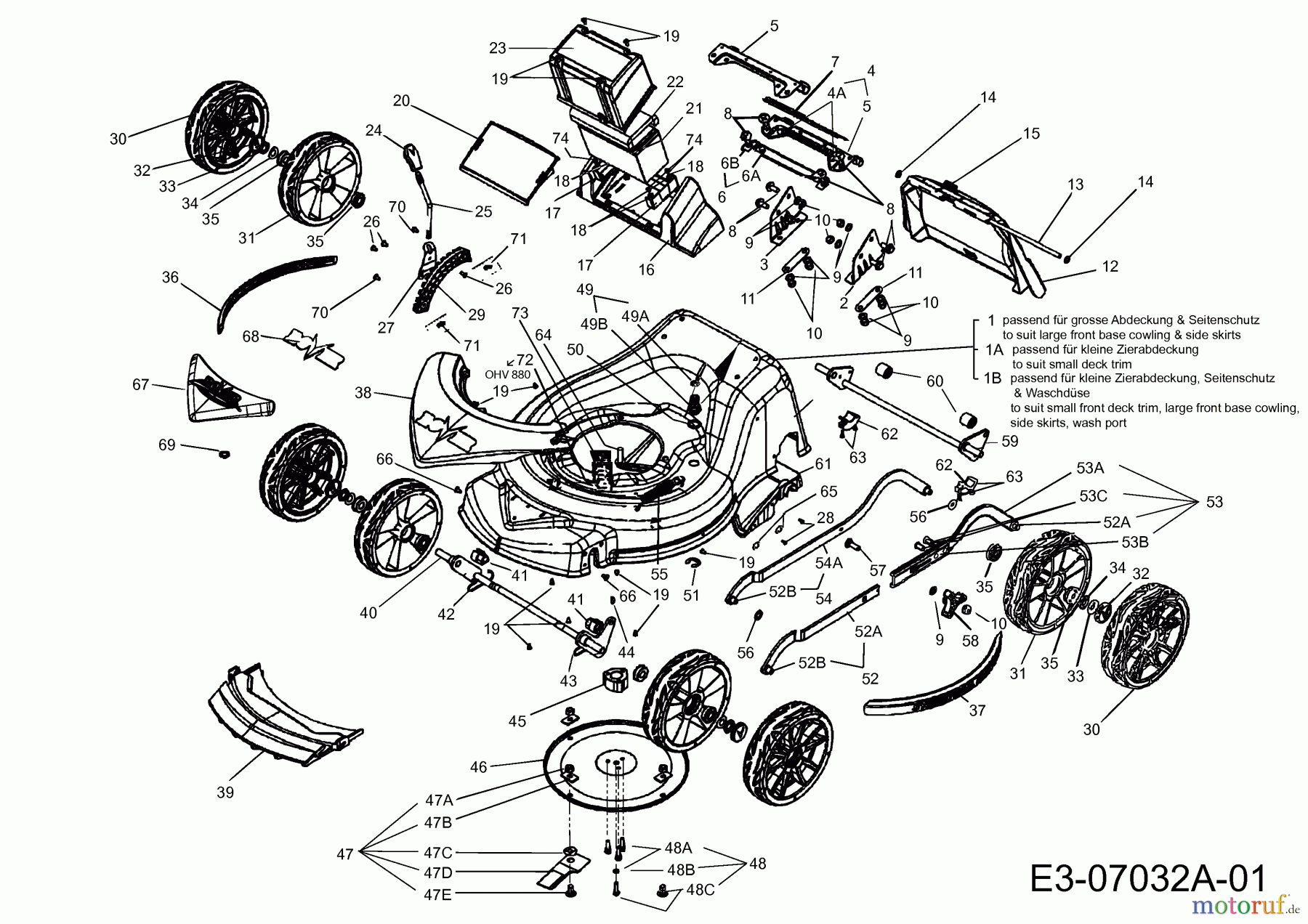  Petrol mower Quickstart 42846  (2011) Basic machine