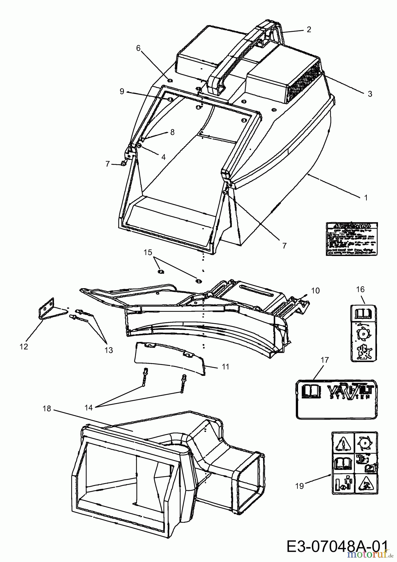  Petrol mower Supercut 851105  (2008) Grass box, Mulch kit