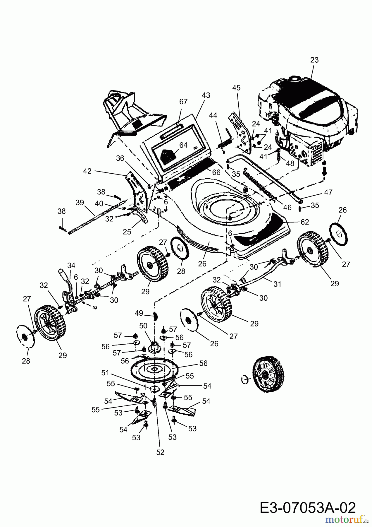  Petrol mower Easy Trim 23746  (2009) Basic machine