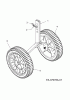 MTD T/330 M 21C-33MV678 (2011) Listas de piezas de repuesto y dibujos Wheel support, Wheels