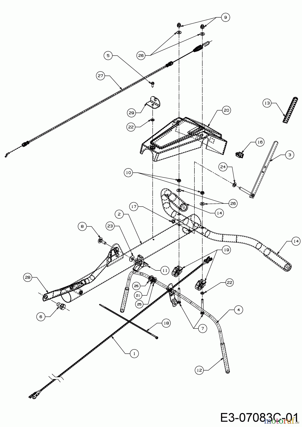  MTD Tillers T/380 M 21D-38MT678  (2017) Handle