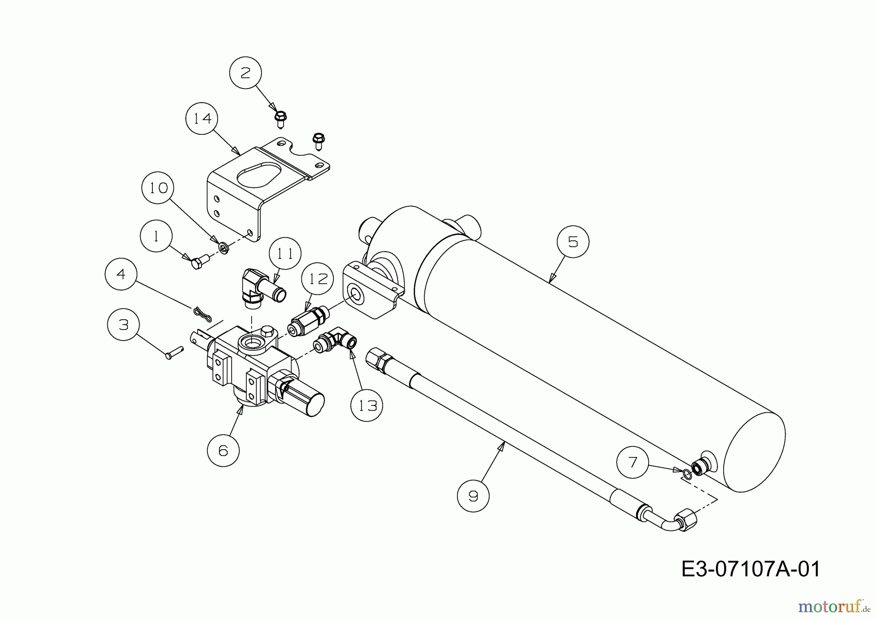  MTD untill 2011 Log splitter LS 550 24AF550C678  (2011) Cylinder hydraulic