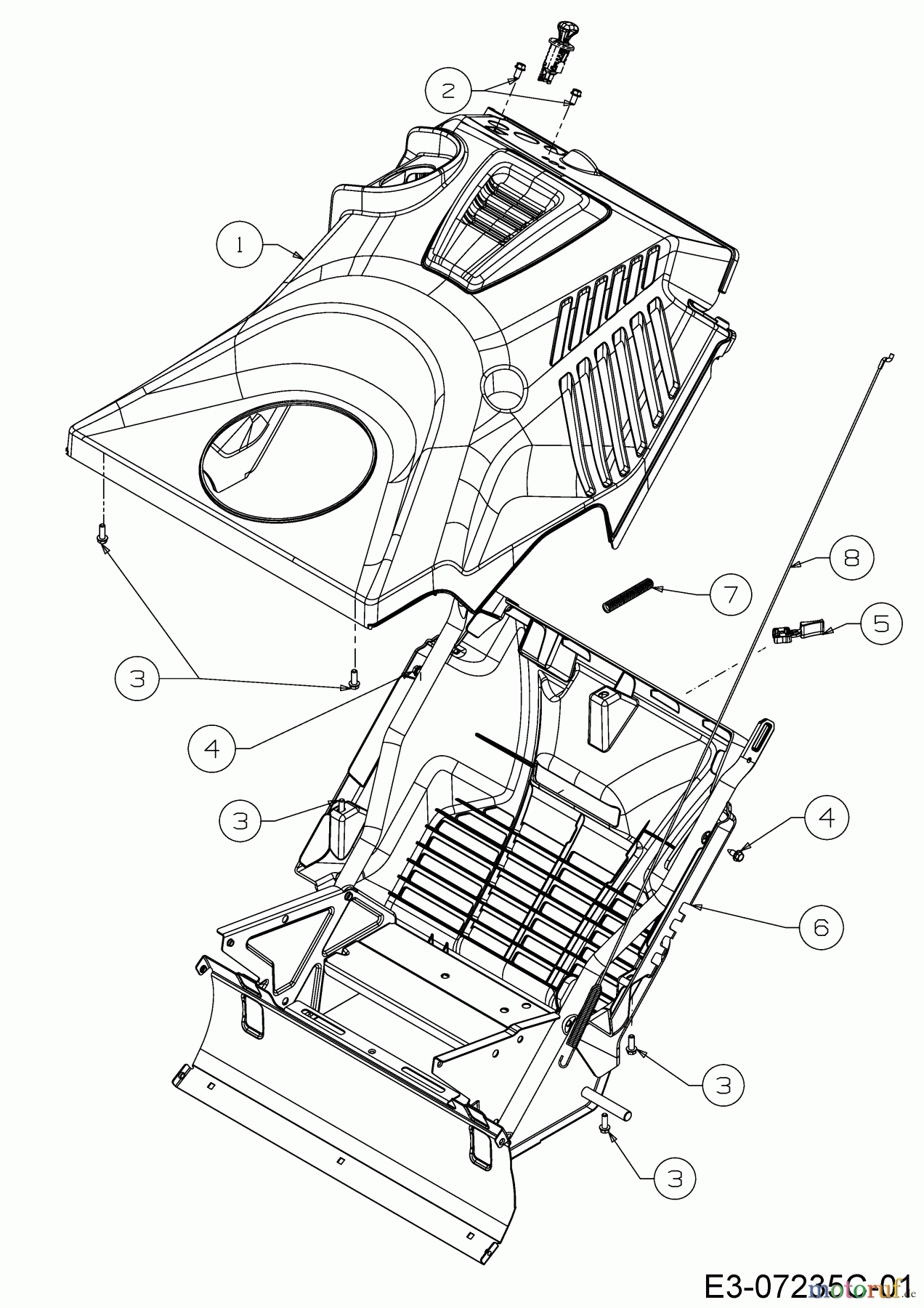  Cub Cadet Snow throwers 221 LHP 31AR2T6D603  (2018) Engine shroud