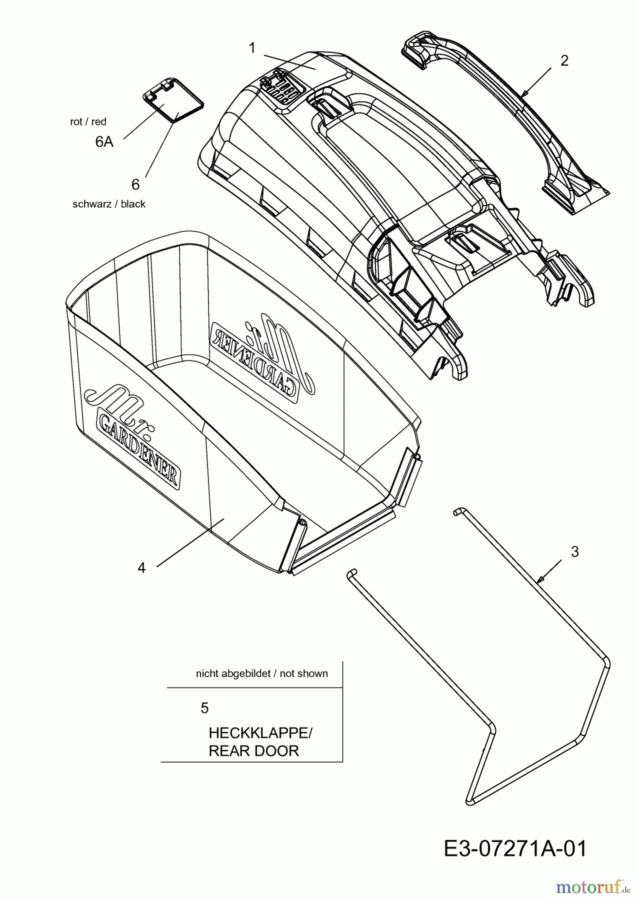  Mr.Gardener Petrol mower D 4046 P 3 11C-J44M629  (2013) Grass bag