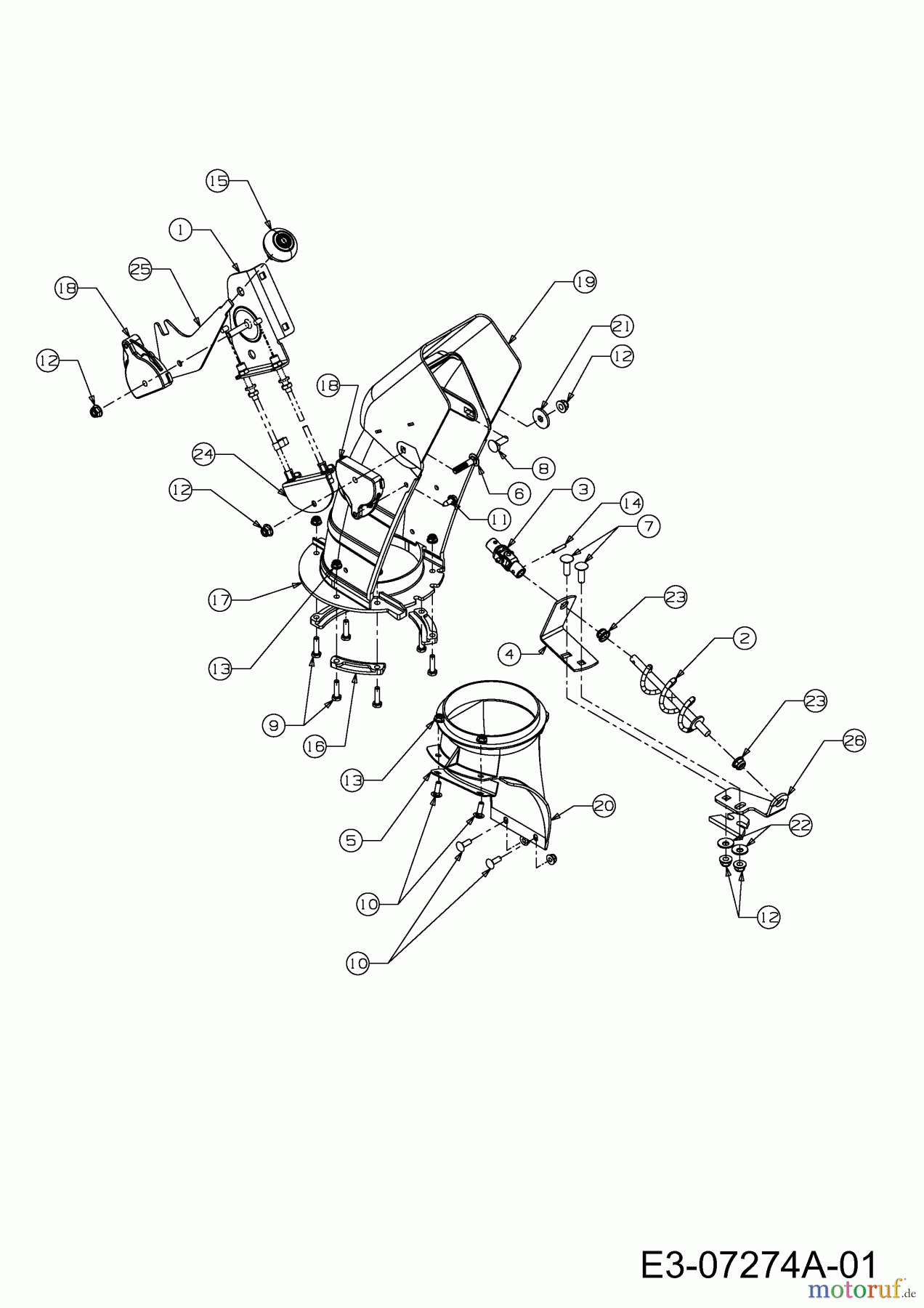  MTD Accessories Accessories garden and lawn tractors Snow throwers for 450 series OEM-190-032  (2014) Discharge chute