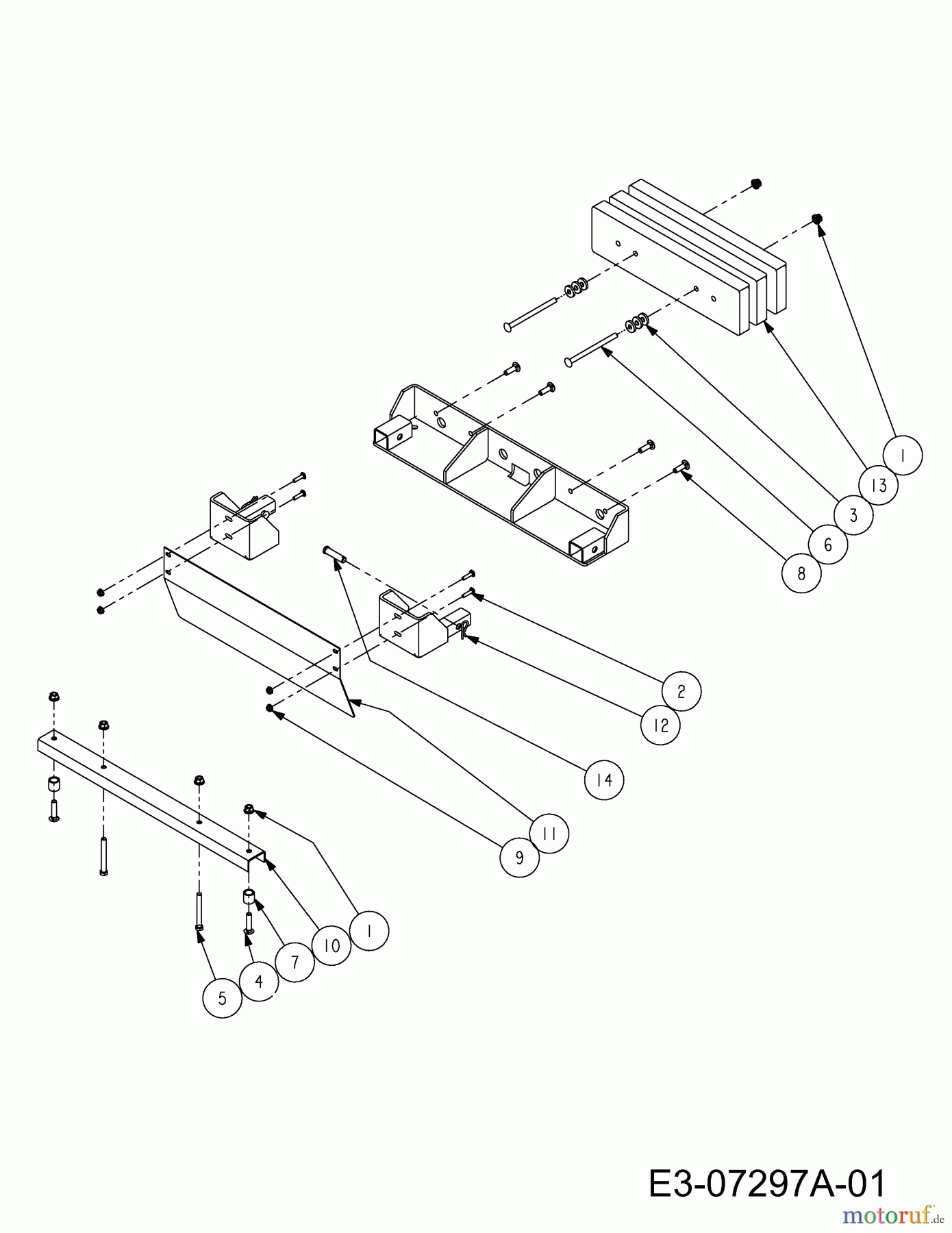  MTD Accessories Accessories Zero Turn Spreader Spreader for Tank S 59A30017150  (2011) Weight support