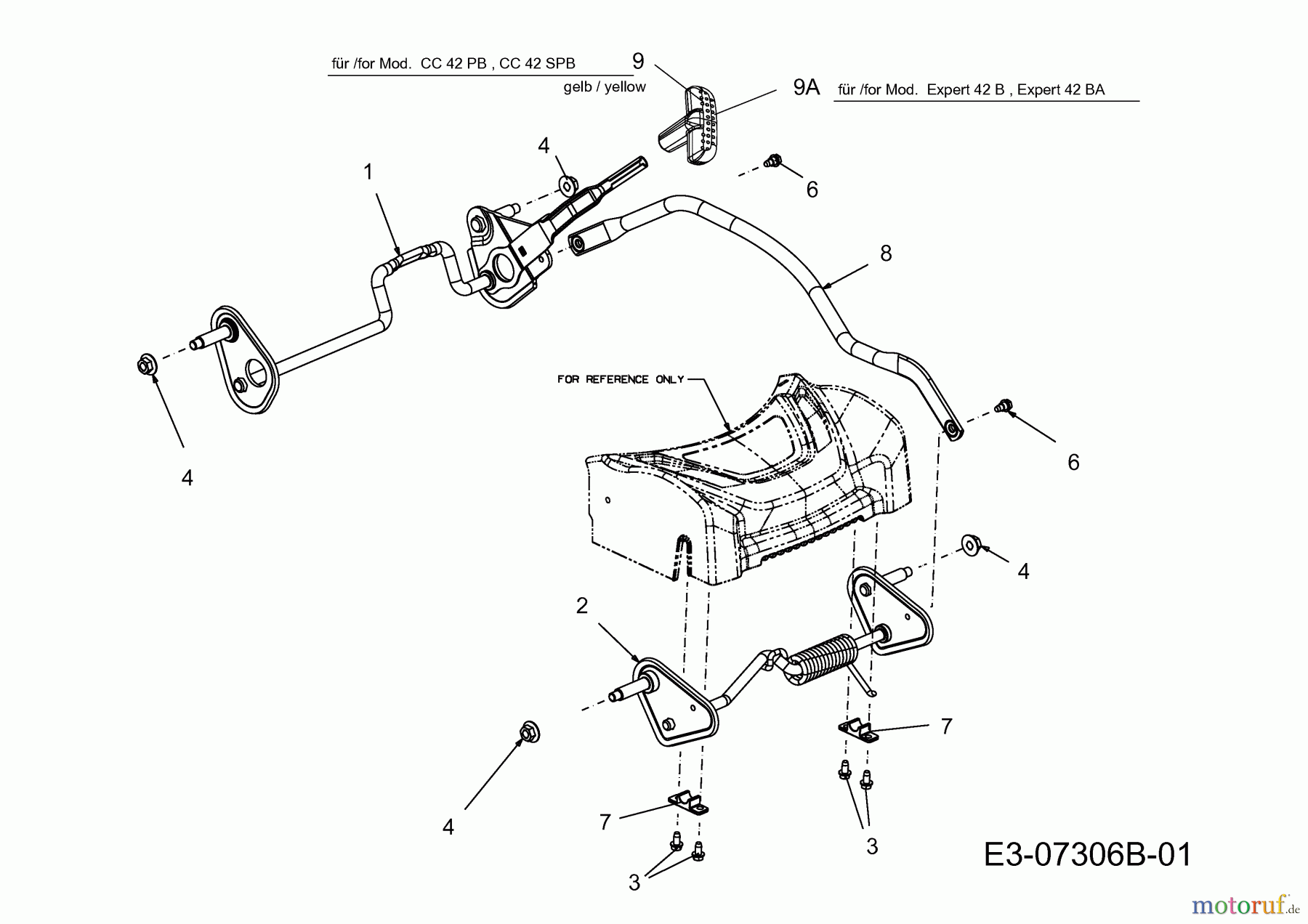  Cub Cadet Petrol mower CC 42 PB 11A-H65E603  (2013) Hight adjustment