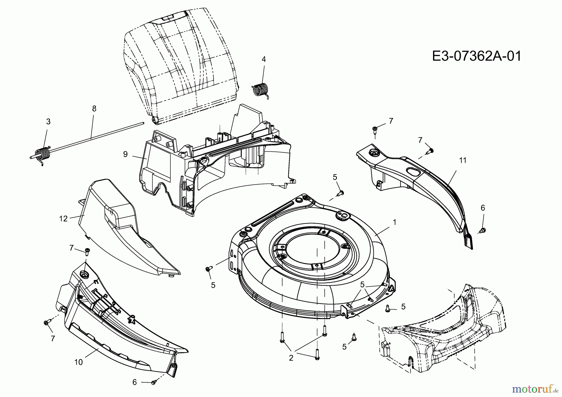  Cub Cadet Petrol mower self propelled CC 46 SPBE 12AEK18Z603  (2013) Deck housing