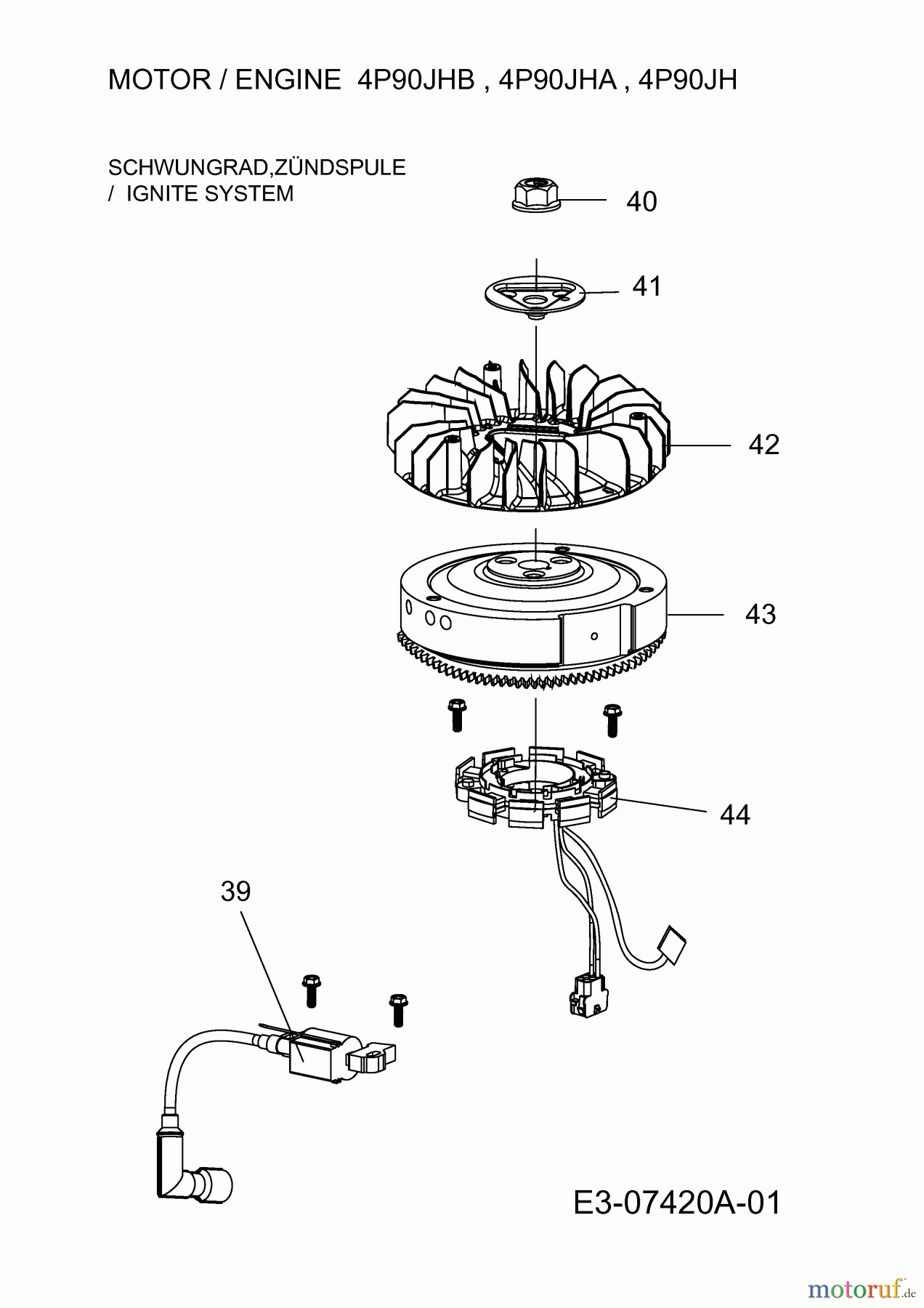  MTD-Engines Vertical 4P90JH 752Z4P90JH  (2012) Flywheel, Ignition coil