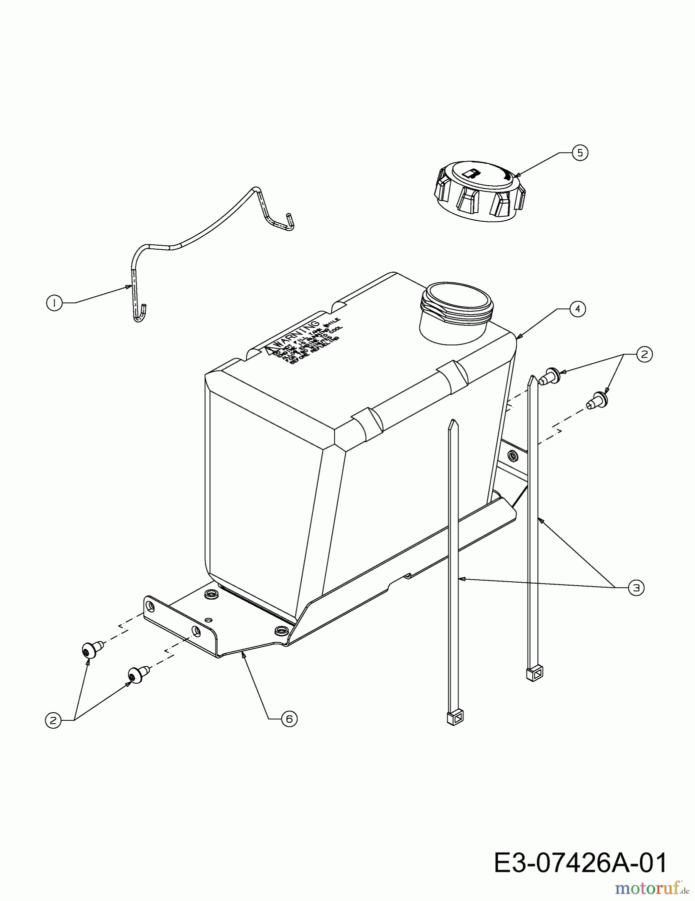  Raiffeisen Lawn tractors RMH 7200-105 H 13AT717N628  (2012) Fuel tank