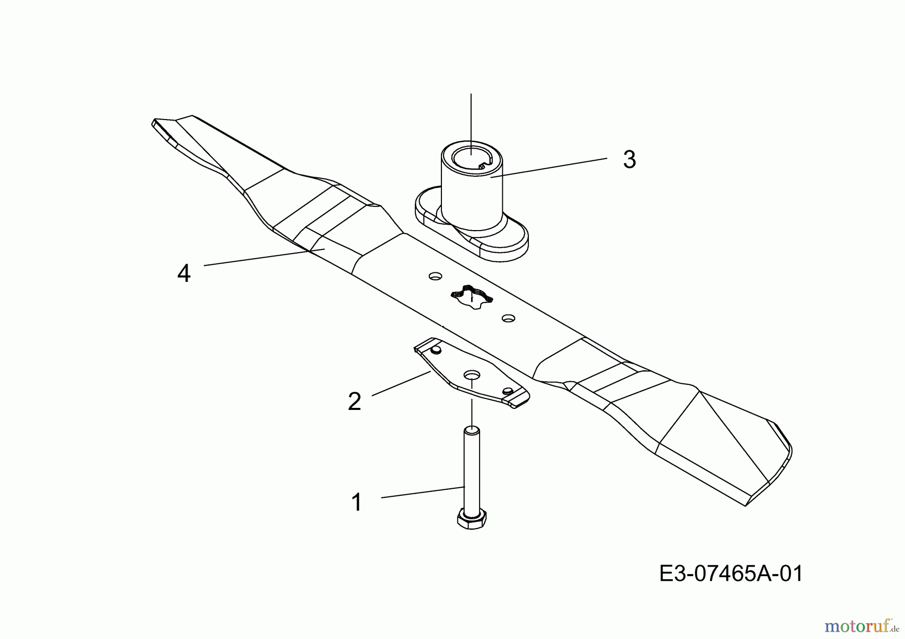  Cub Cadet Petrol mower self propelled CC 98 B 12A-999H603  (2013) Blade, Blade adapter