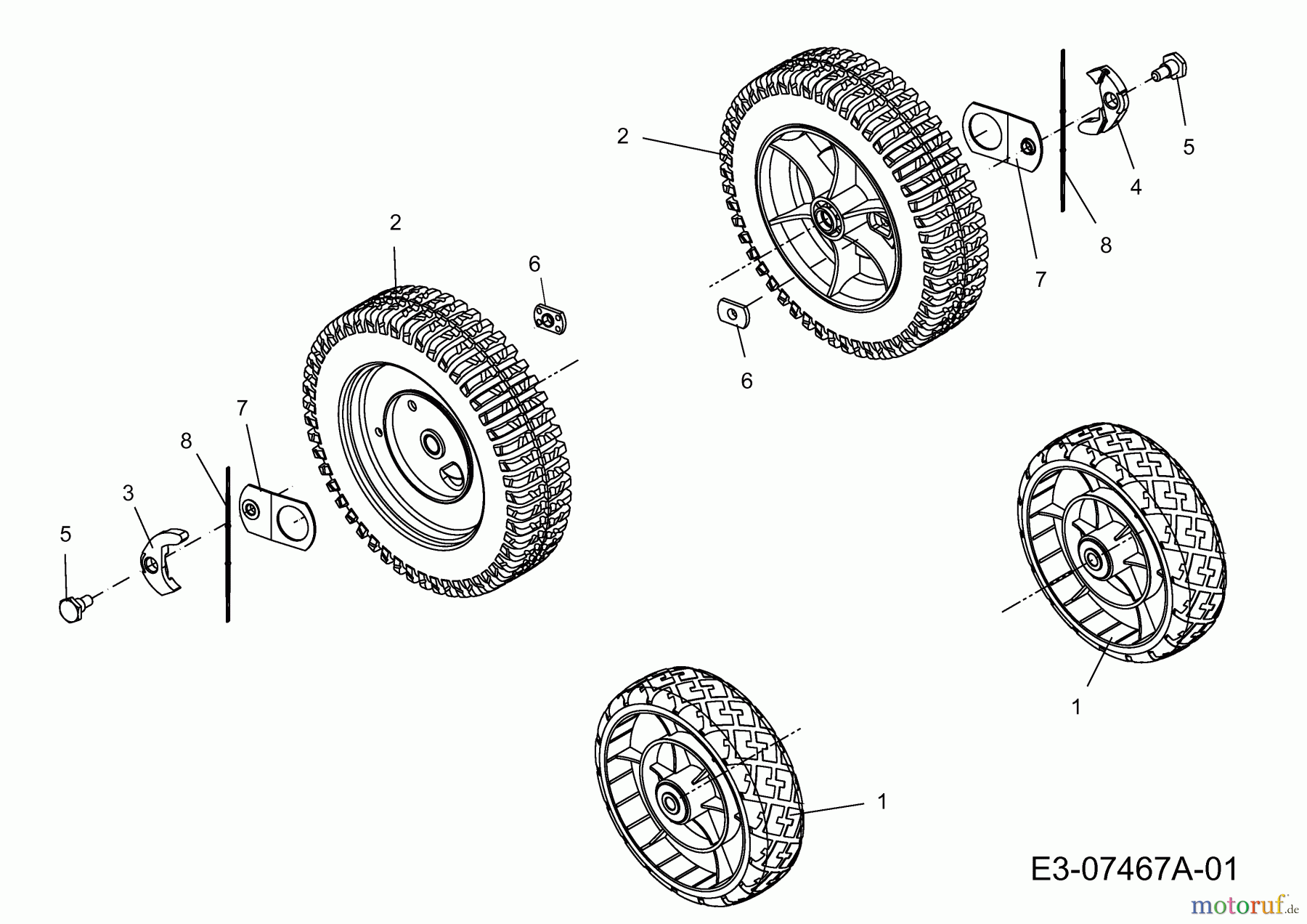  Cub Cadet Petrol mower self propelled CC 98 B 12A-999H603  (2012) Wheels