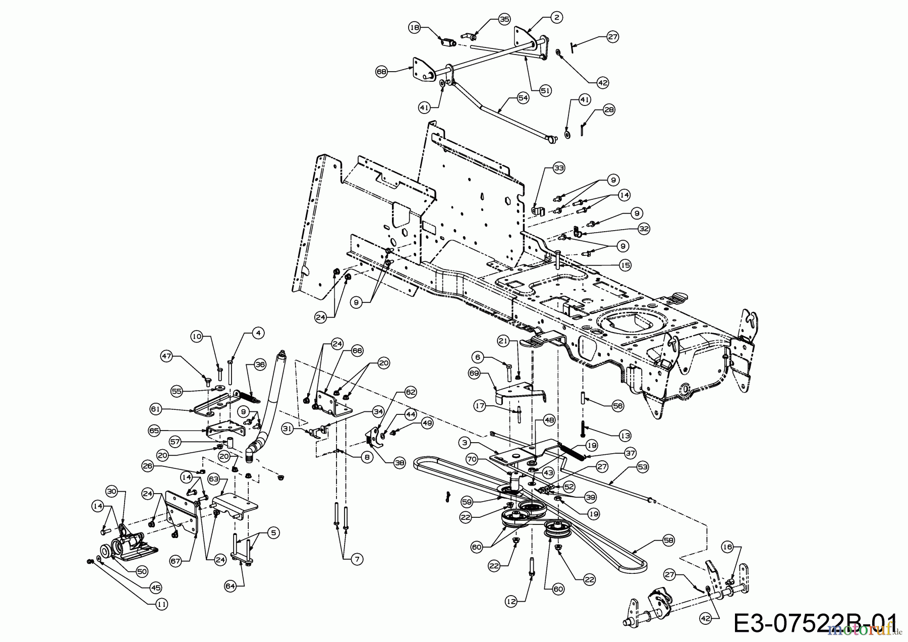  WOLF-Garten Expert Lawn tractors Expert 122.240 H 13AI91WJ650  (2013) Drive system