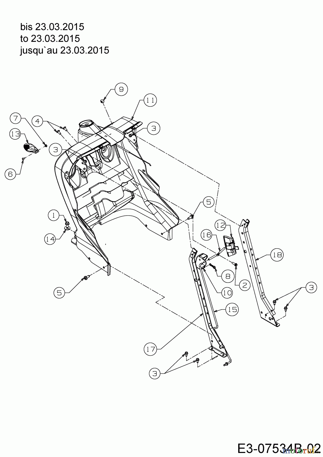  Black Edition Lawn tractors 272-105 TwinH 13HU997N615  (2015) Dashboard to 23.03.2015