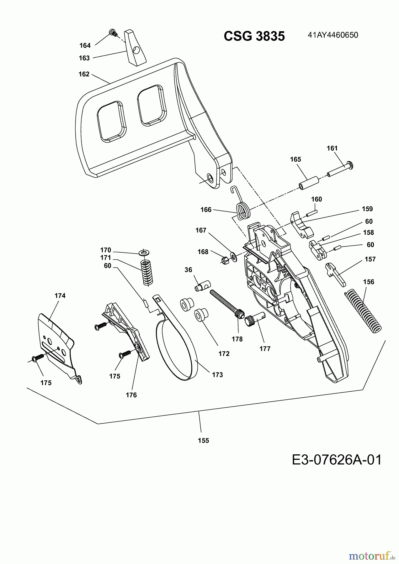  Wolf-Garten Petrol chain saws CSG 3835 41AY4460650  (2012) Chain brake