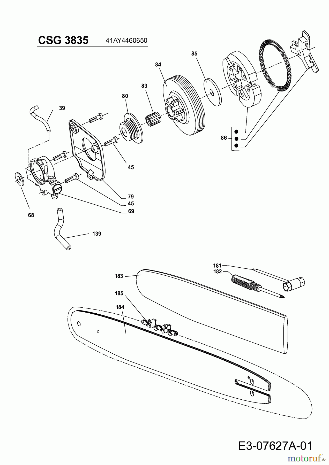  Wolf-Garten Petrol chain saws CSG 3835 41AY4460650  (2014) Guidebar