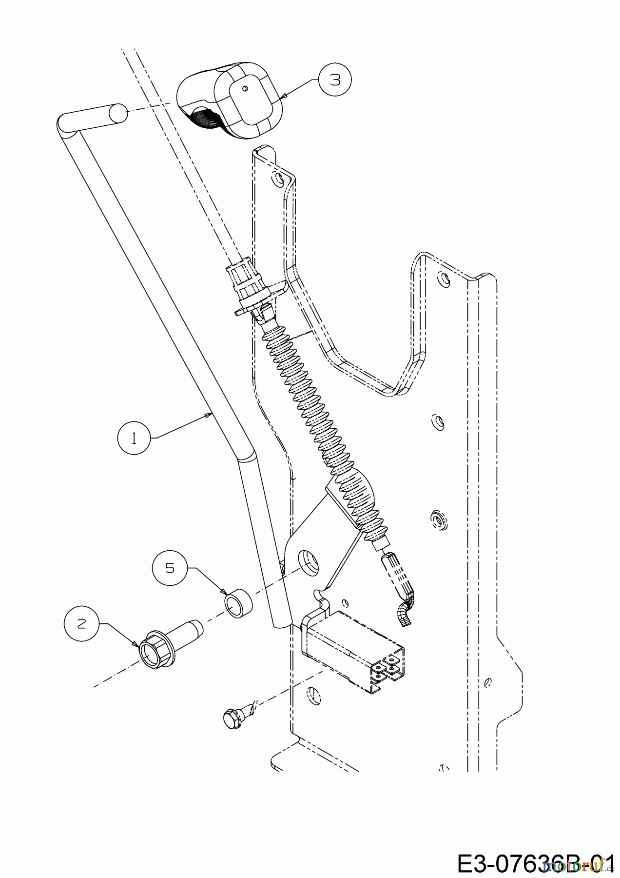  Wolf-Garten Lawn tractors Scooter Mini 13A326SC650  (2017) Deck engagement