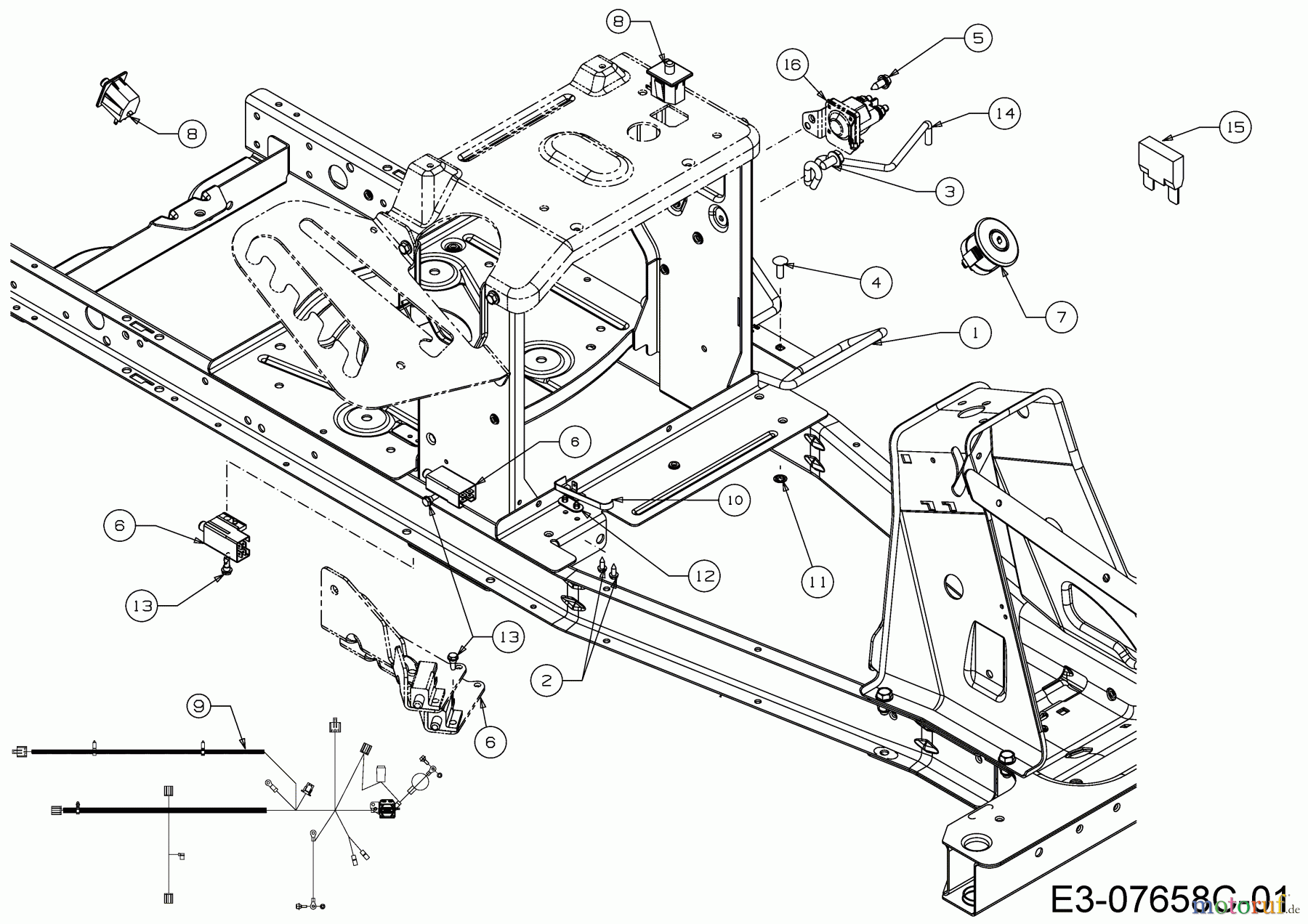  WOLF-Garten Expert Lawn tractors Expert Scooter Pro 13B226HD650  (2015) Electric parts