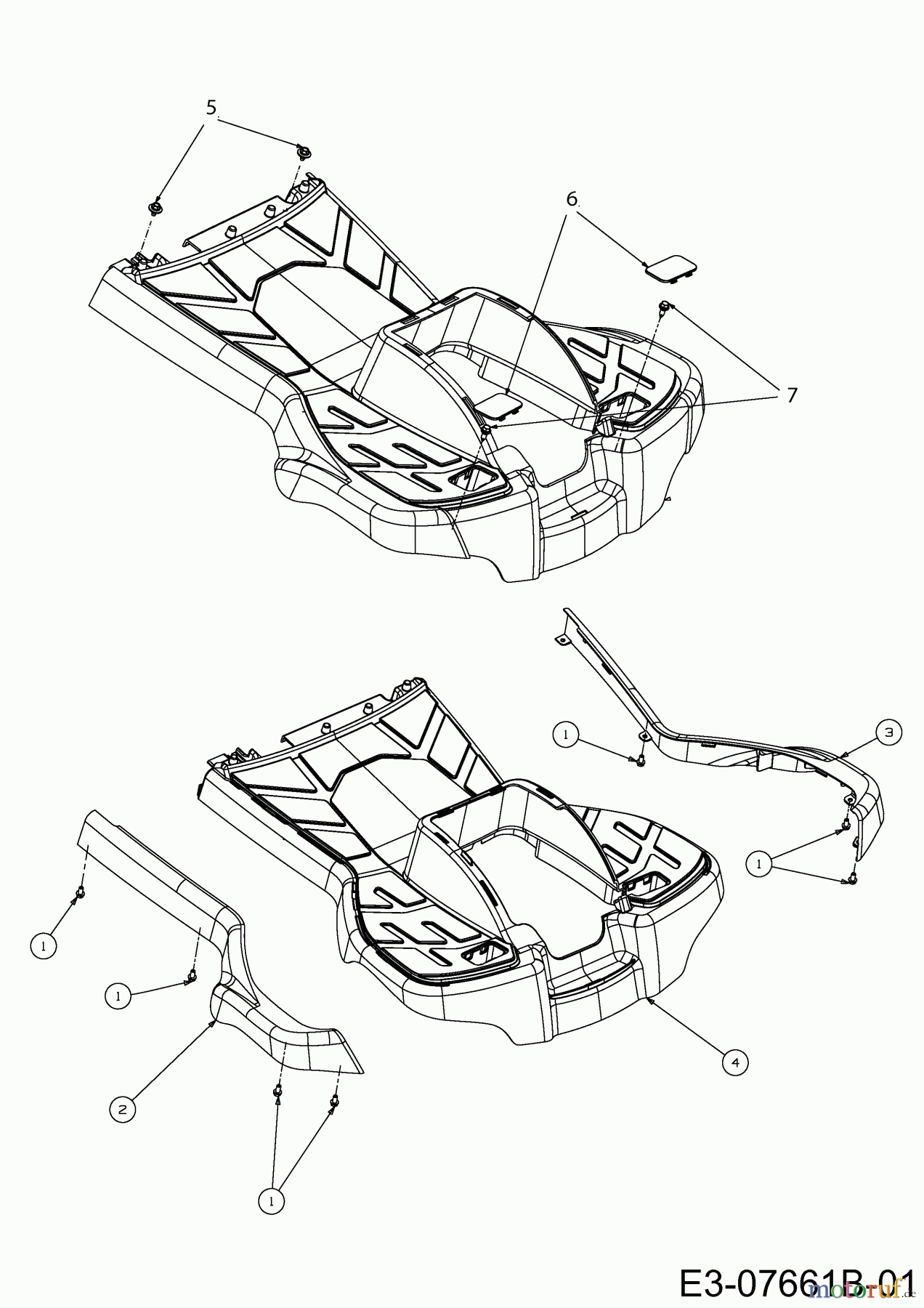  WOLF-Garten Expert Lawn tractors Expert Scooter Pro 13B226ED650  (2014) Foot plate