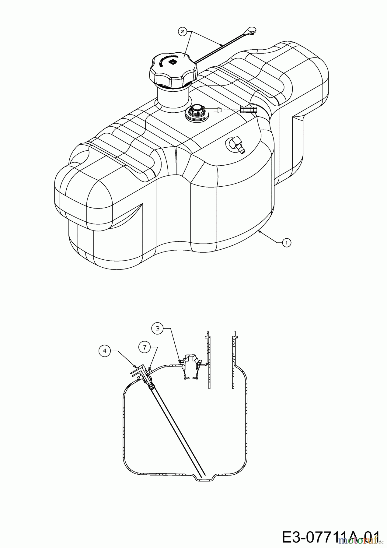  Troy-Bilt Zero Turn Mustang XP 50 17AFCACP011  (2013) Fuel tank