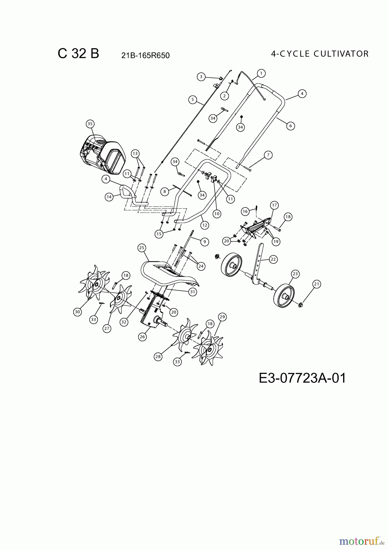  Wolf-Garten Tillers C 32 B 21B-165R650  (2012) Basic machine