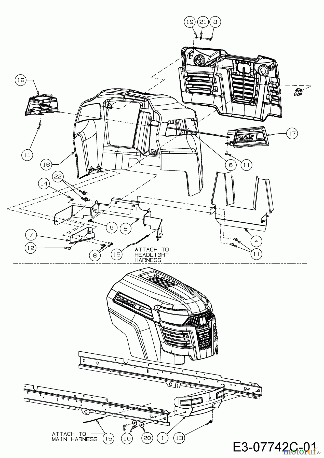  Cub Cadet Garden tractors GTX 2100 14A-3GE-603  (2014) Engine hood