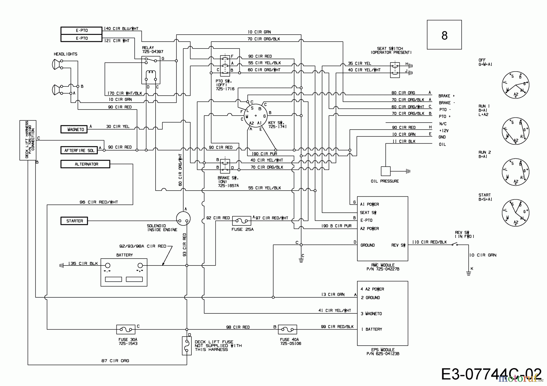  Cub Cadet Garden tractors GTX 2100 14A-3GE-603  (2014) Wiring diagram