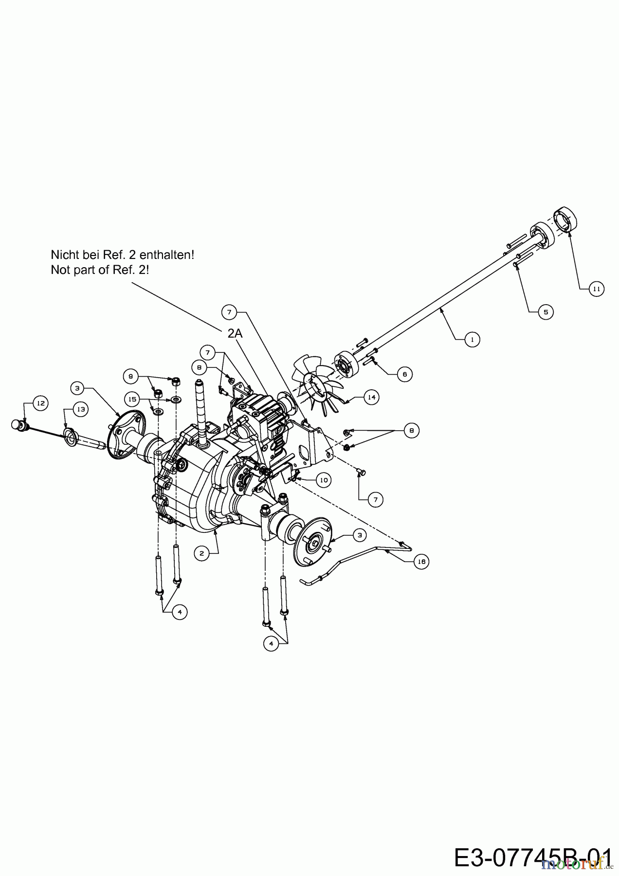  Cub Cadet Garden tractors GTX 2100 14A-3GE-603  (2013) Rear axle, Cardan shaft